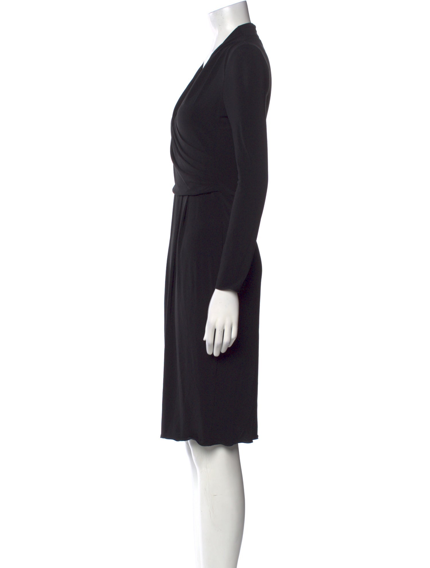Armani Collezioni V-Neck Knee-Length Dress