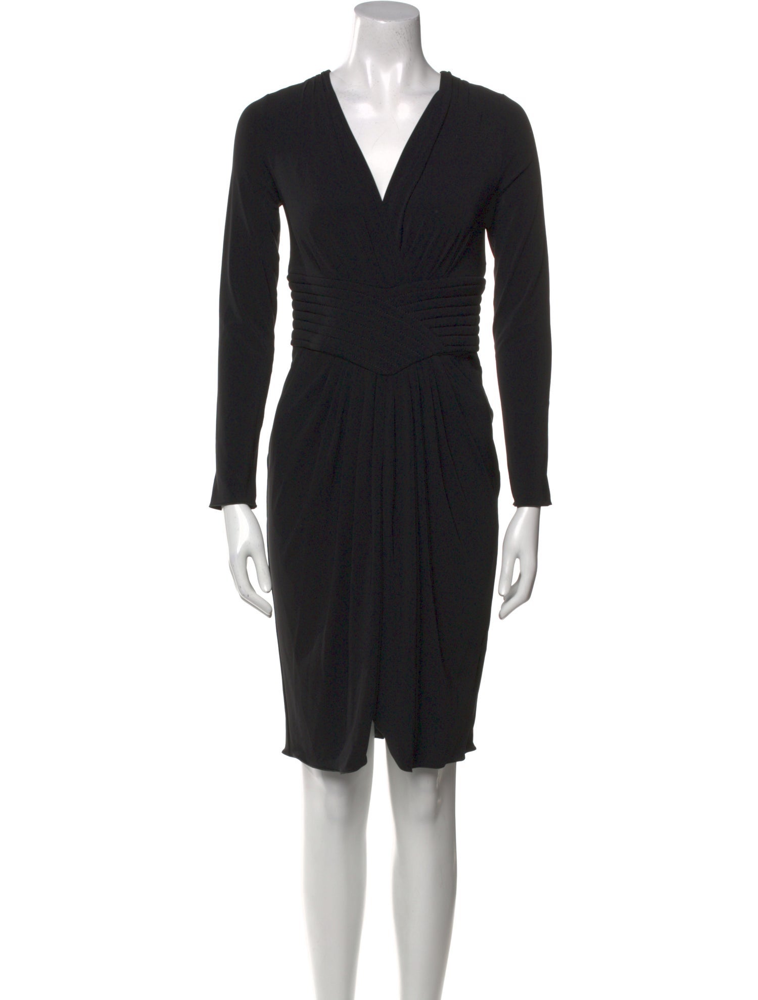 Armani Collezioni V-Neck Knee-Length Dress