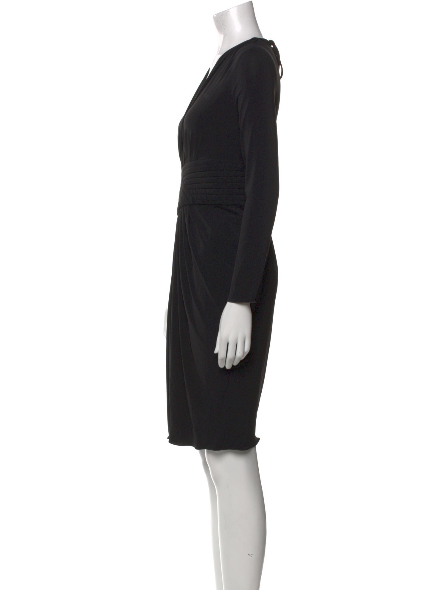 Armani Collezioni V-Neck Knee-Length Dress