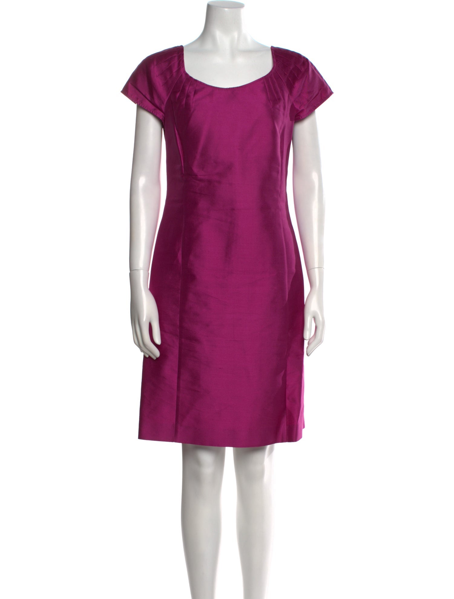 Armani Collezioni Scoop Neck Knee-Length Dress