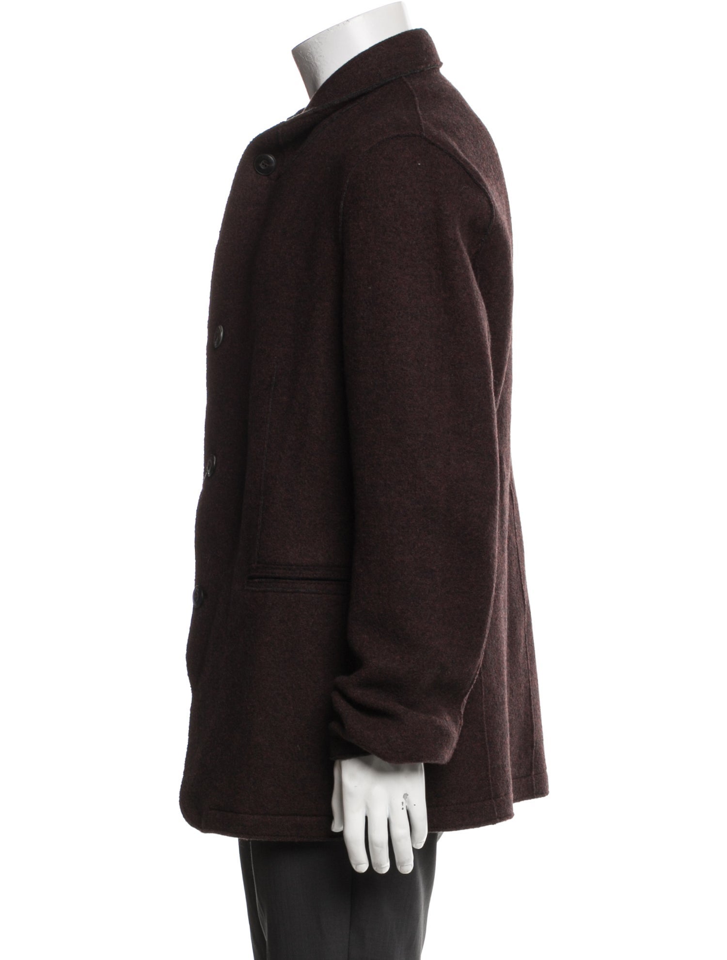 Armani Collezioni Virgin Wool Printed Peacoat w/ Tags