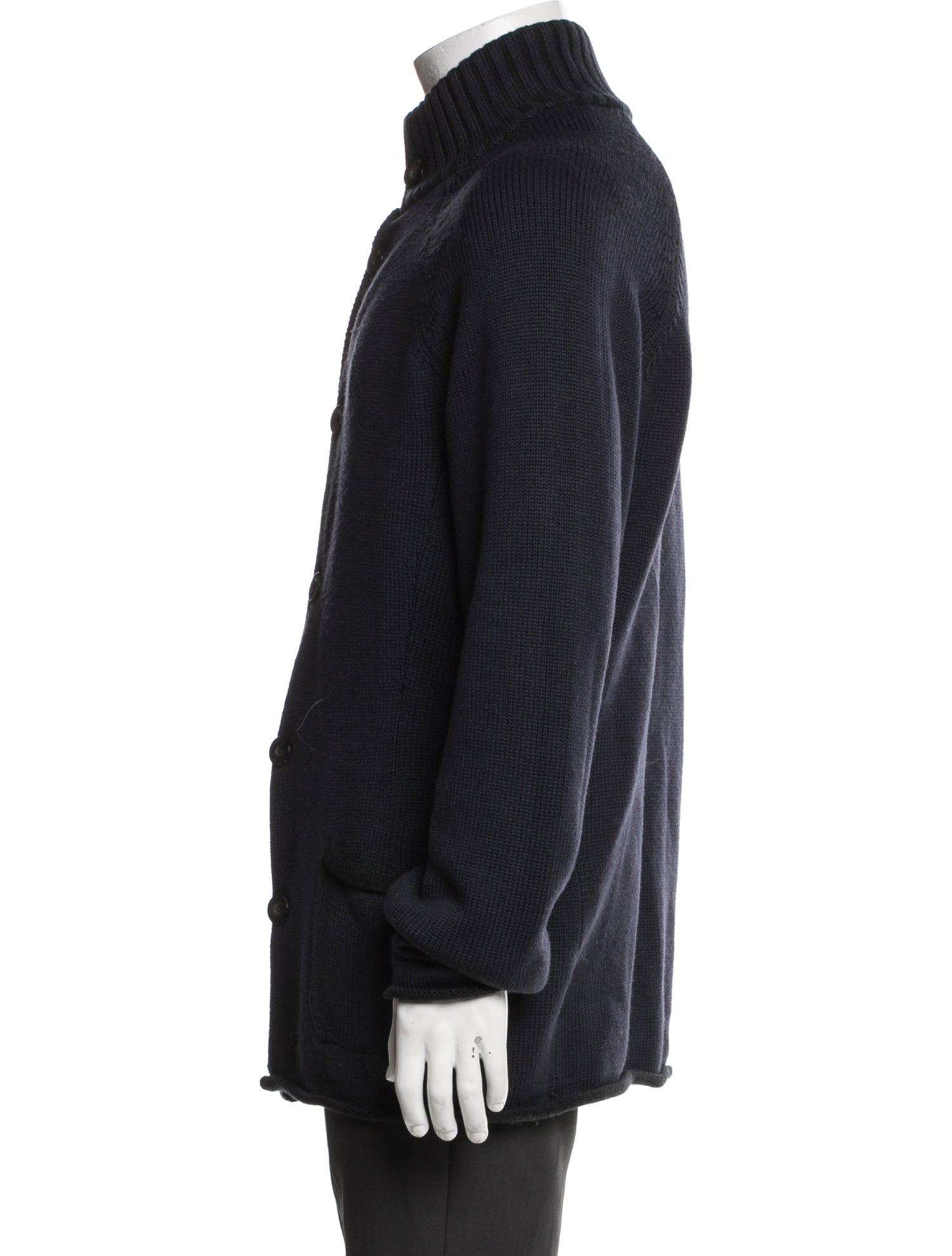 Armani Collezioni Virgin Wool Turtleneck Cardigan