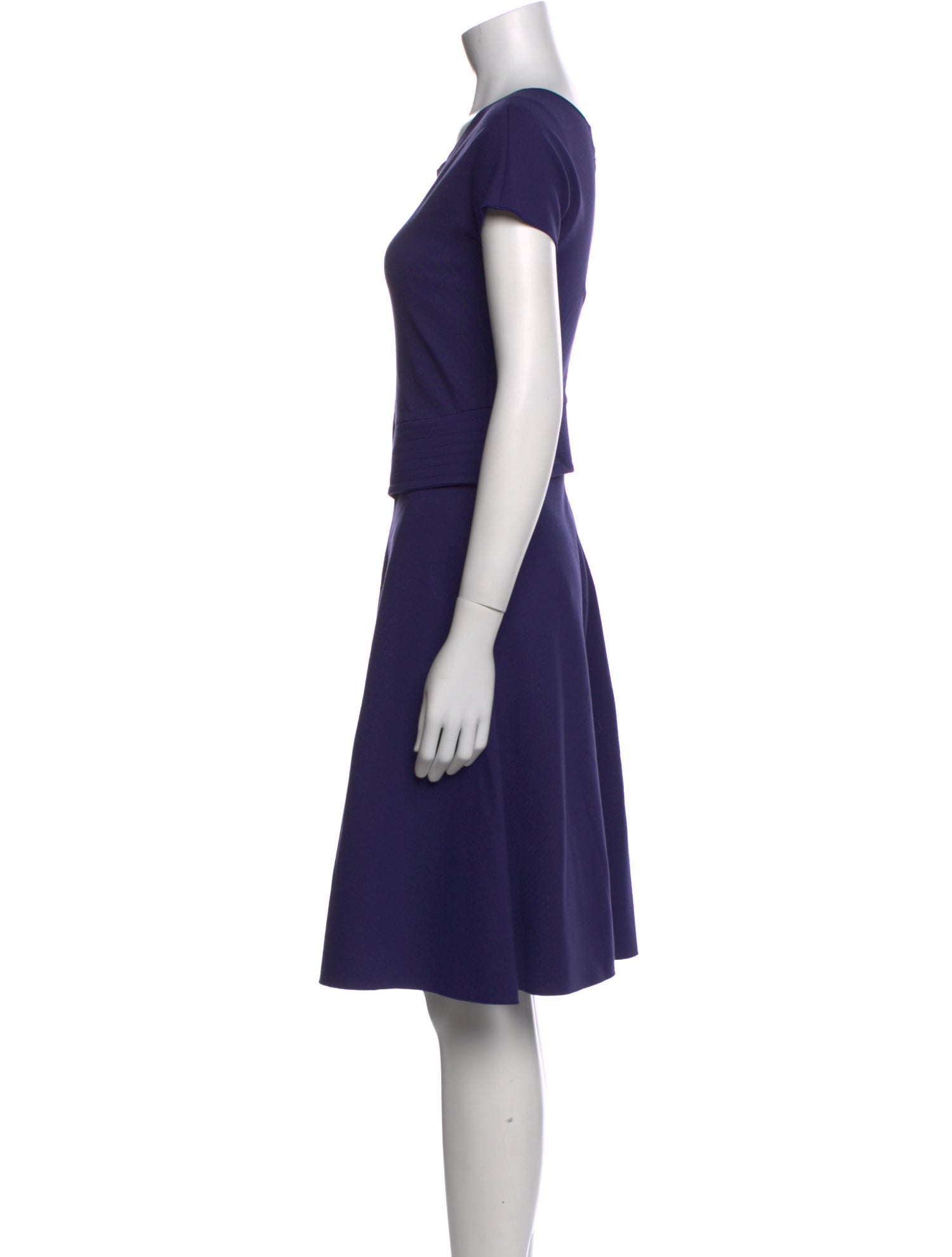 Armani Collezioni Scoop Neck Knee-Length Dress