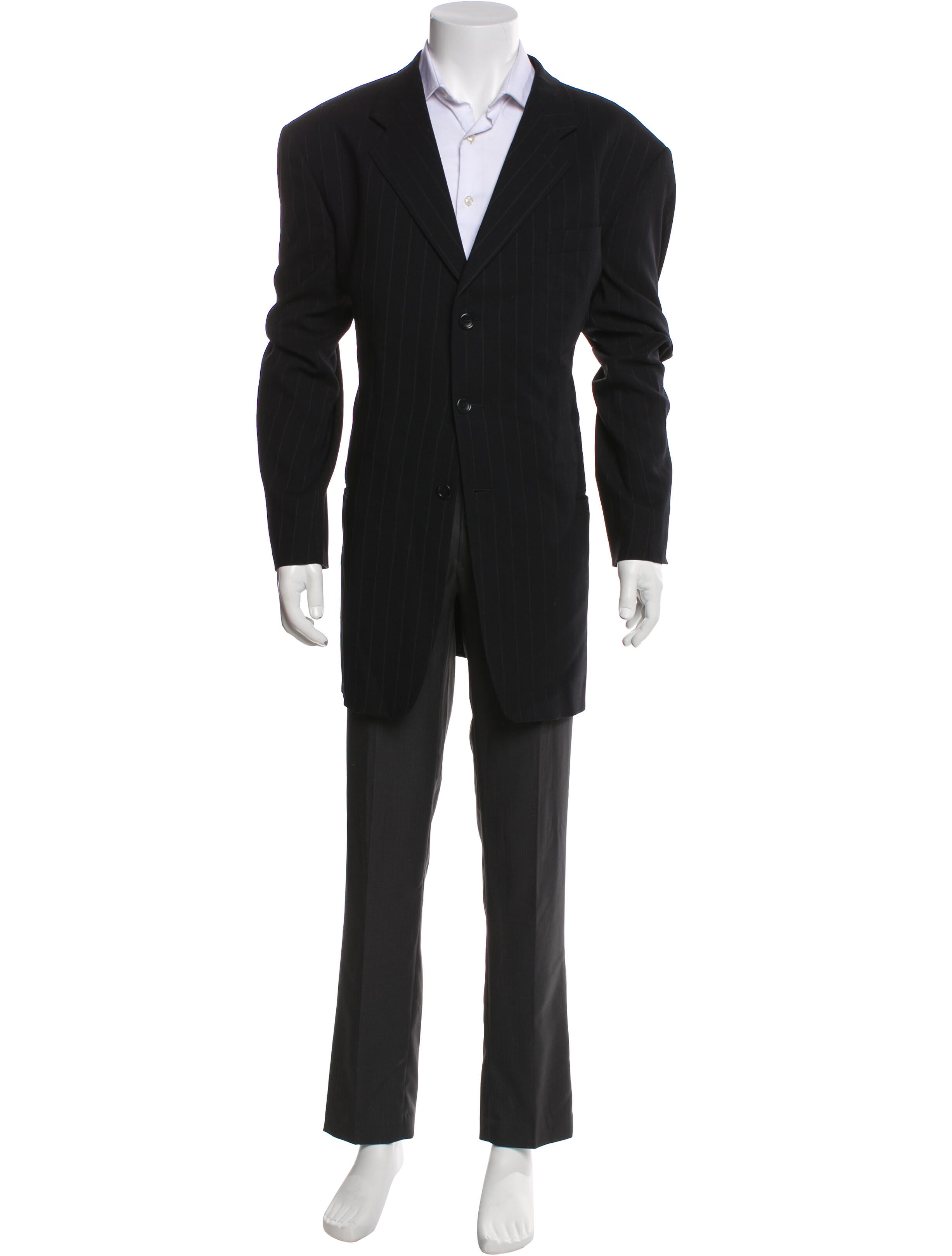 Armani Collezioni Wool Striped Blazer