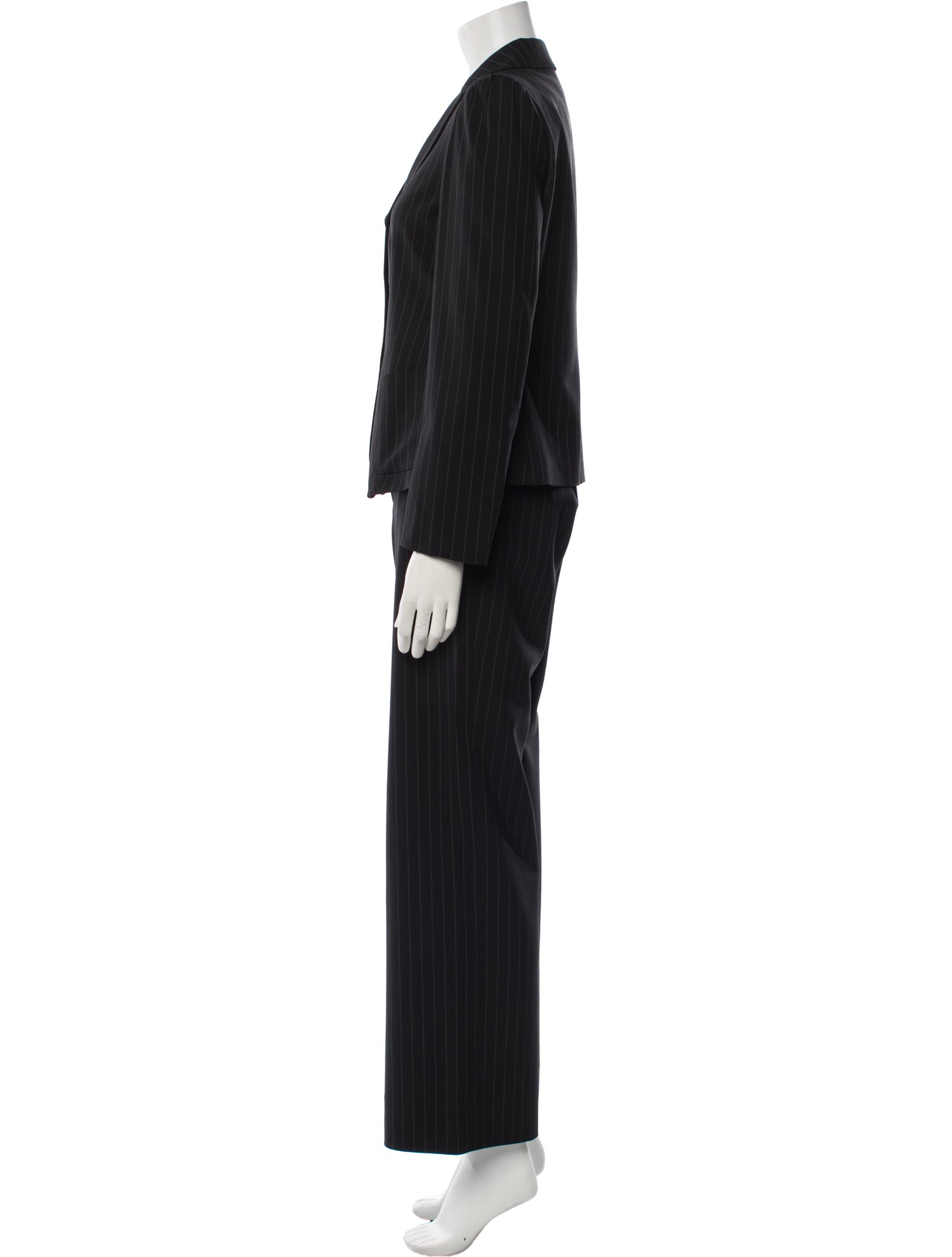 Armani Collezioni Virgin Wool Striped Pantsuit