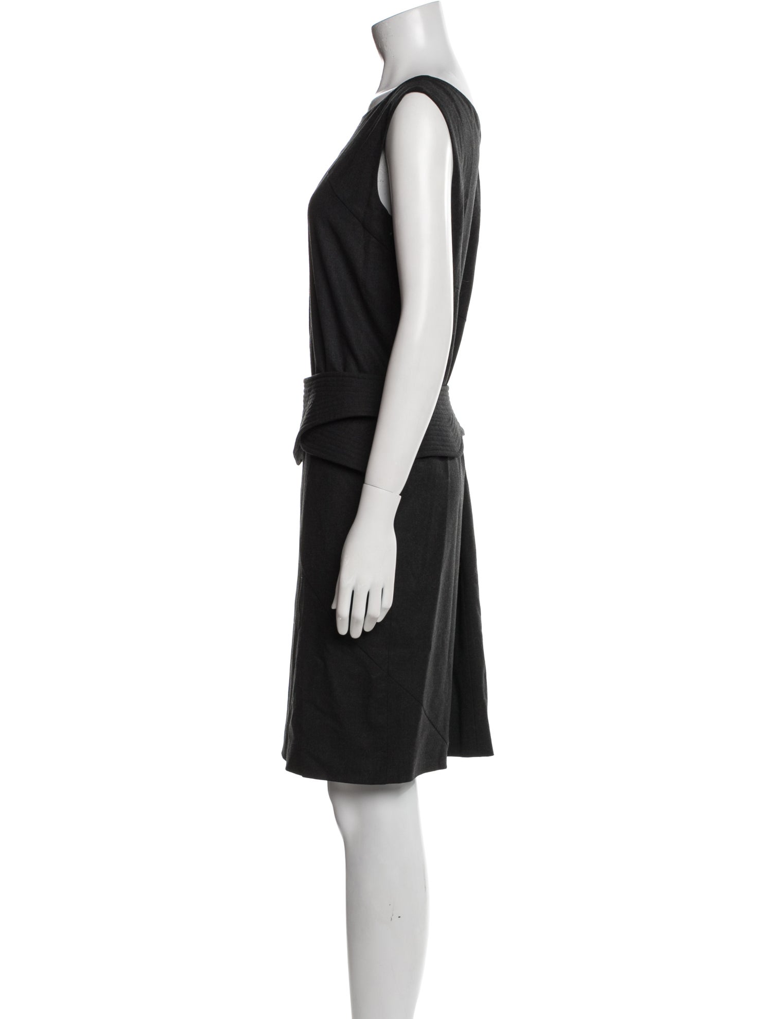 Armani Collezioni Bateau Neckline Knee-Length Dress