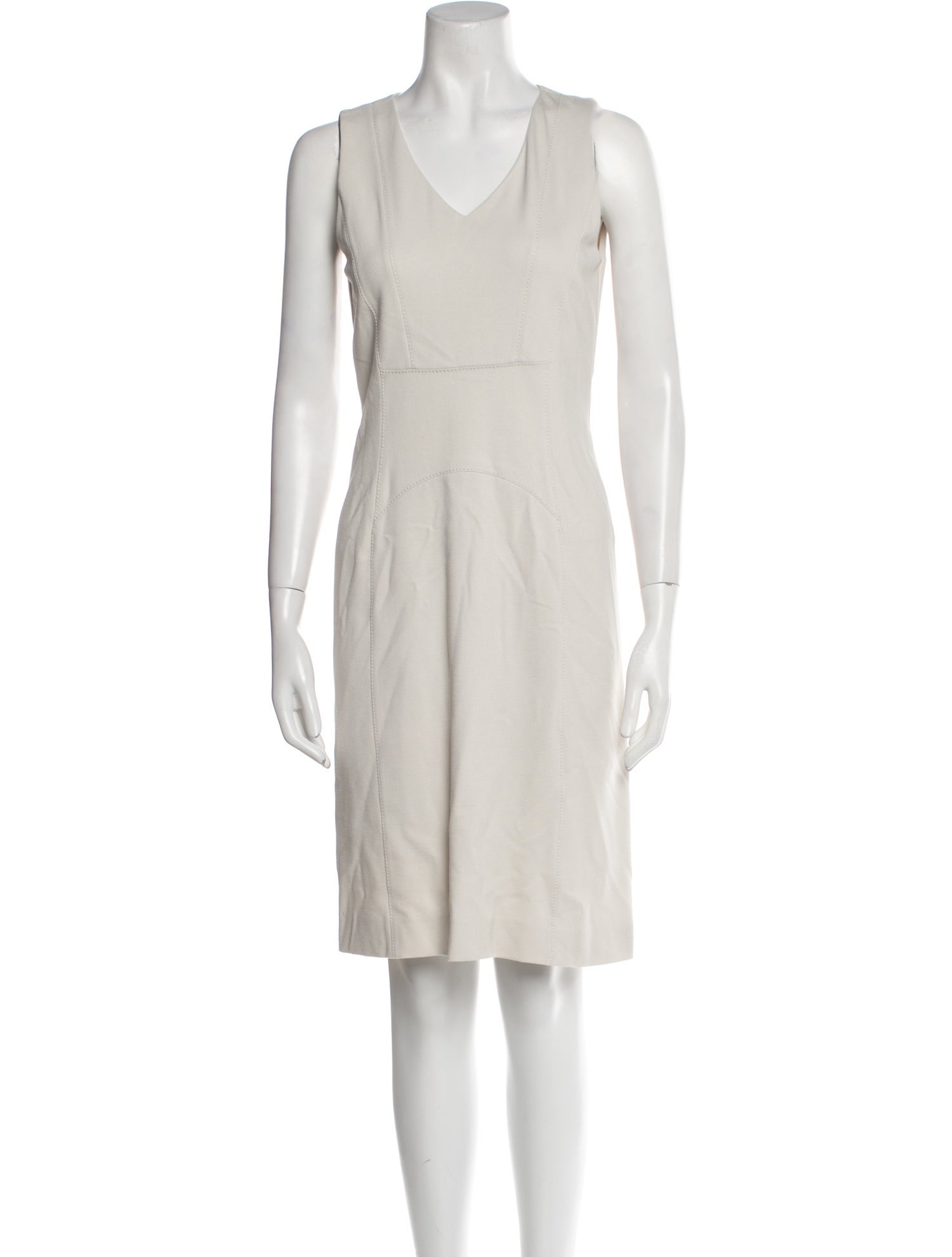 Armani Collezioni V-Neck Knee-Length Dress