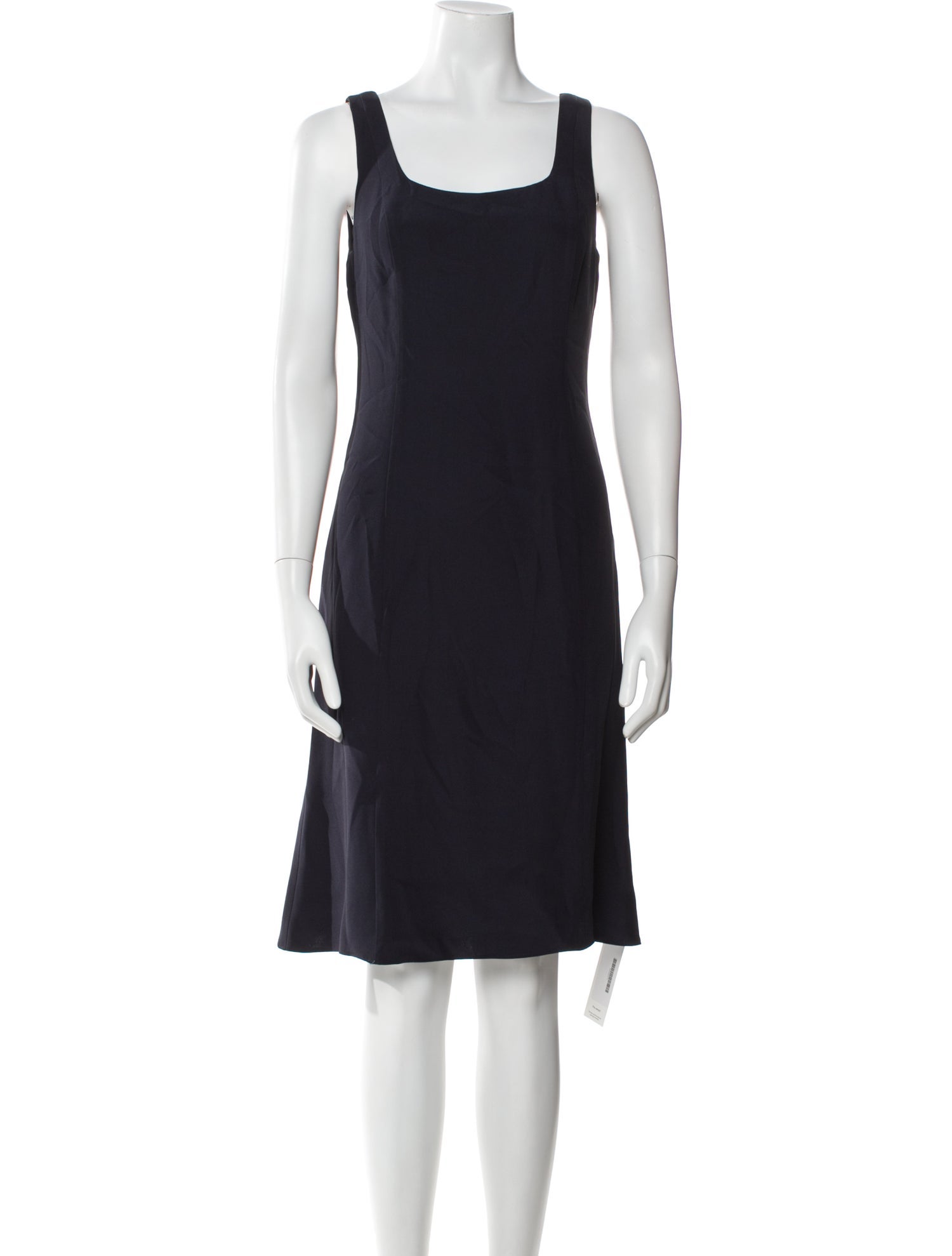 Armani Collezioni Scoop Neck Knee-Length Dress