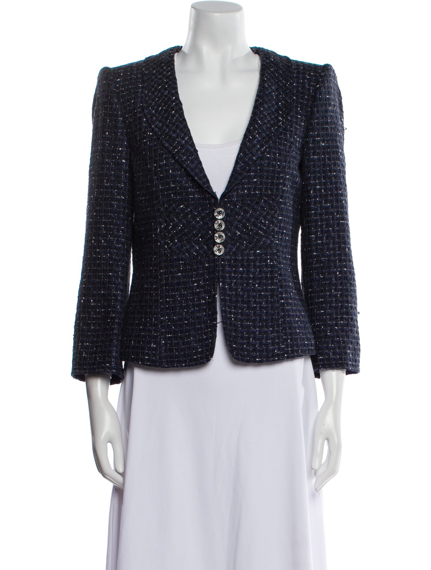 Armani Collezioni Plaid Print Evening Jacket