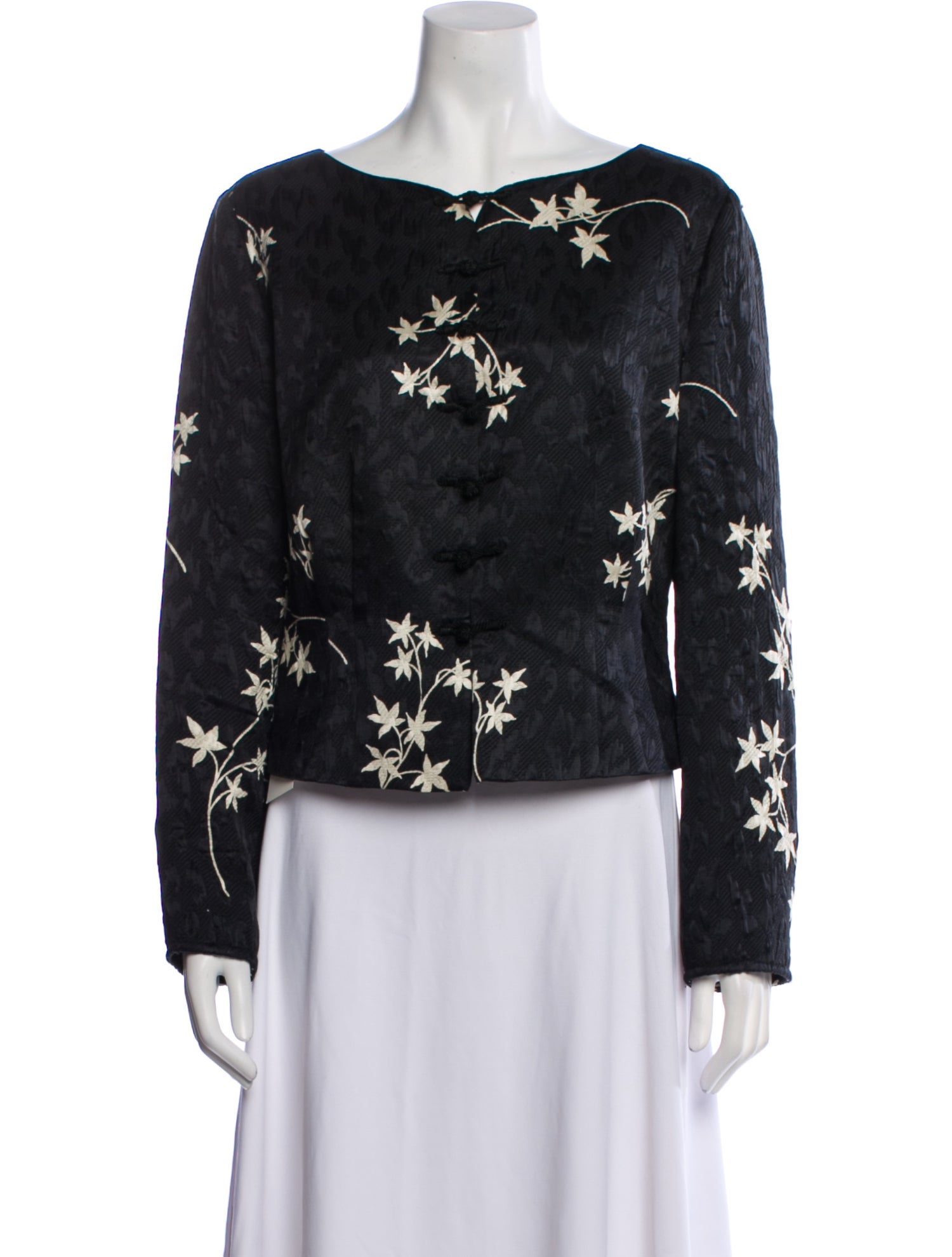 Armani Collezioni Silk Floral Print Jacket