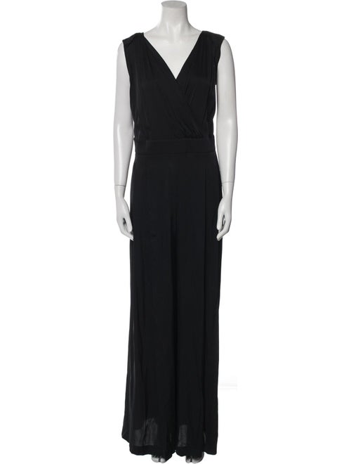 Armani Collezioni Silk V-Neck Jumpsuit