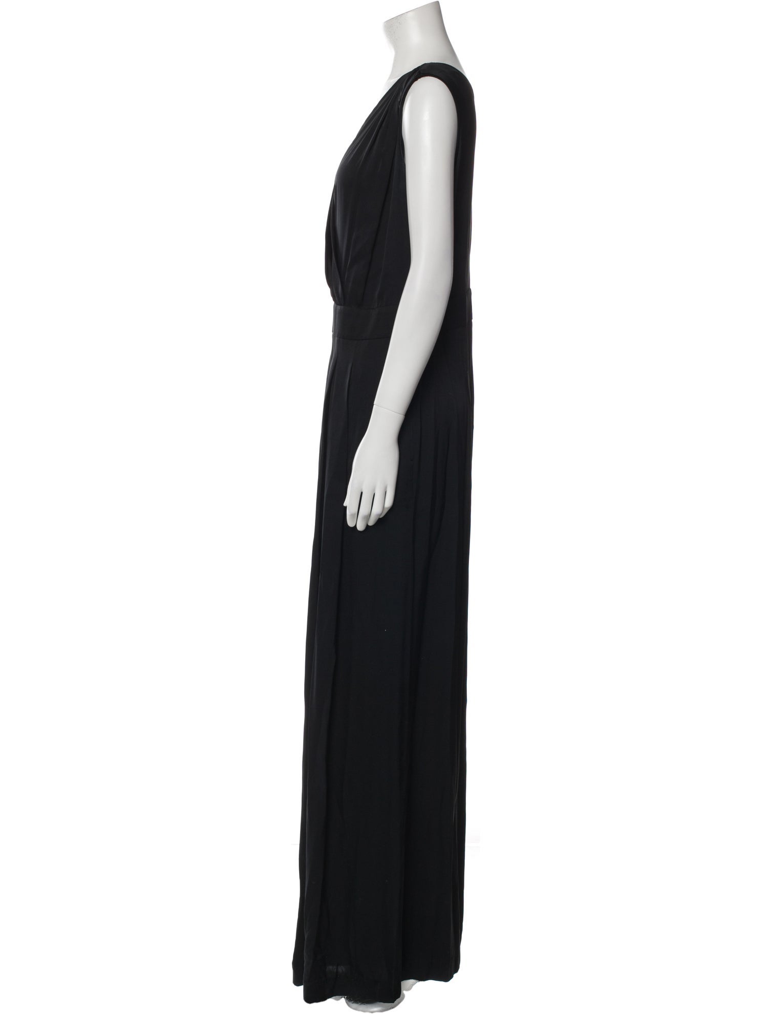 Armani Collezioni Silk V-Neck Jumpsuit
