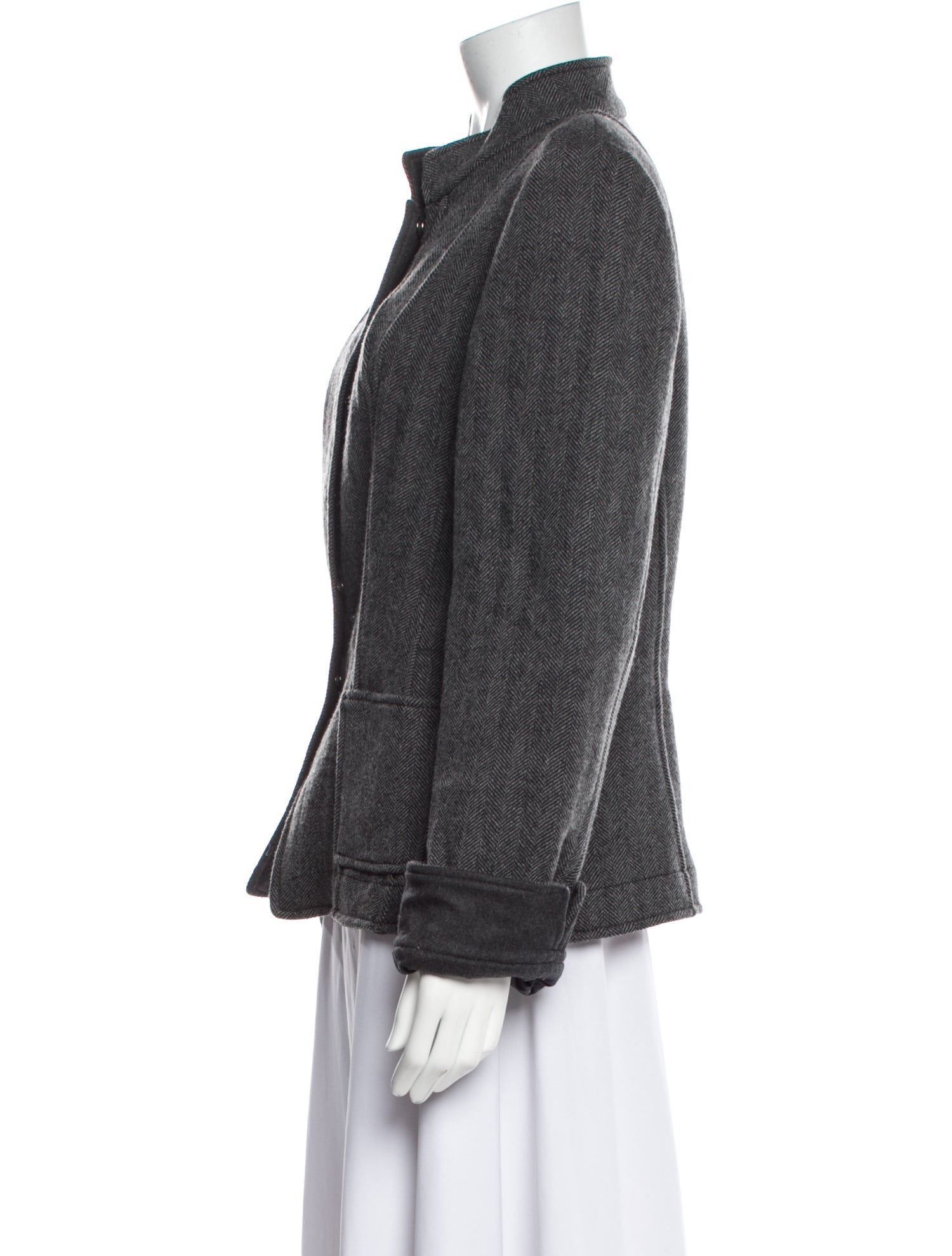 Armani Collezioni Virgin Wool Tweed Pattern Jacket