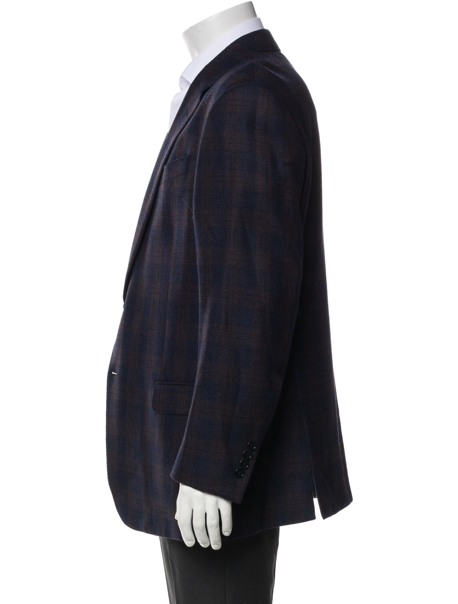 Armani Collezioni Plaid Print Blazer