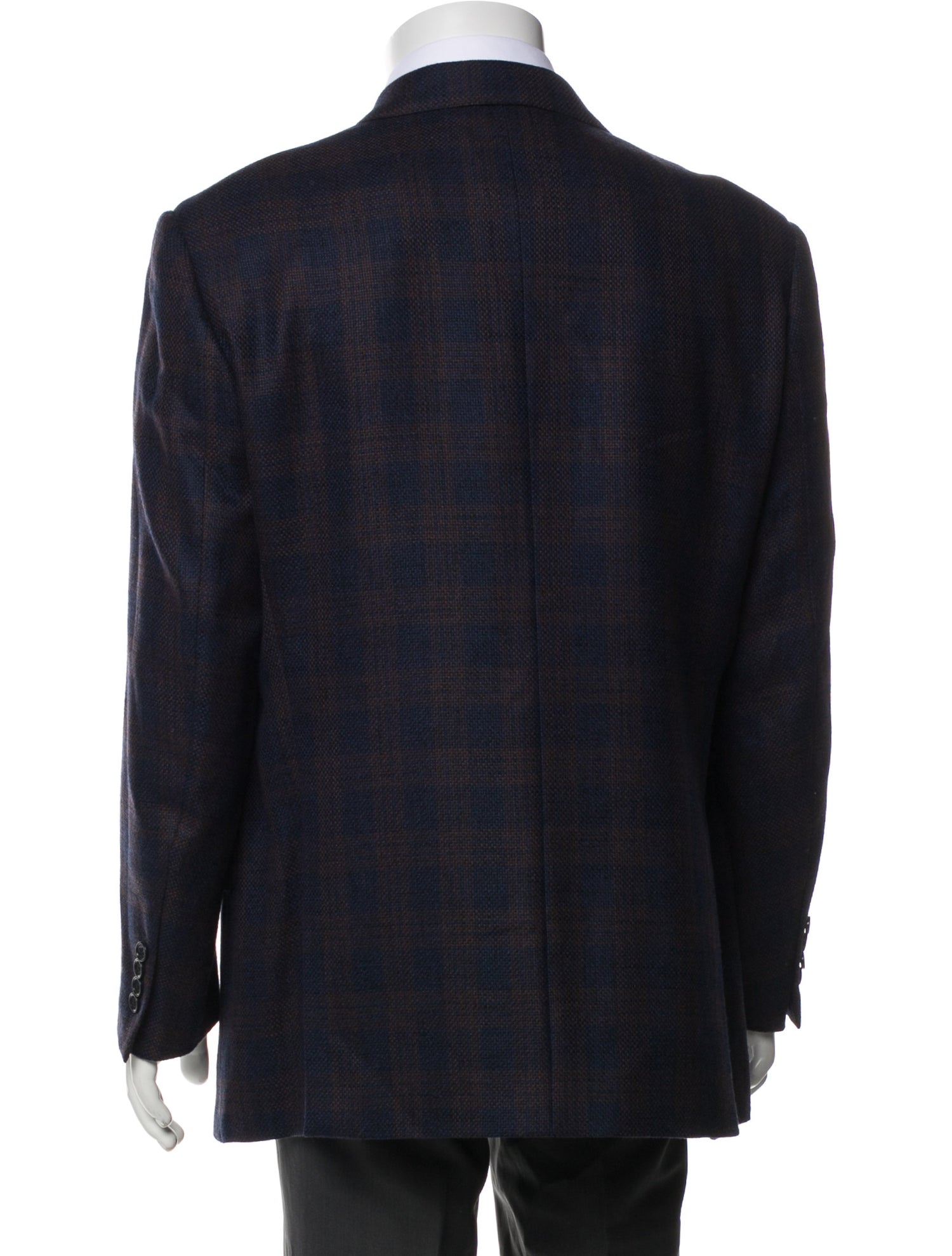 Armani Collezioni Plaid Print Blazer