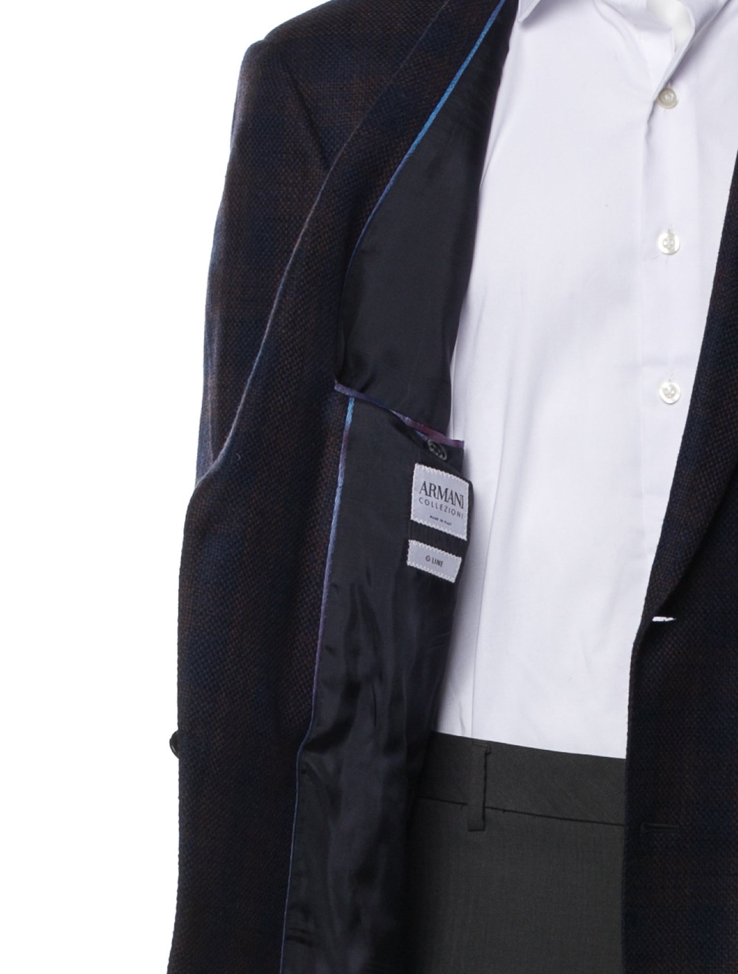 Armani Collezioni Plaid Print Blazer