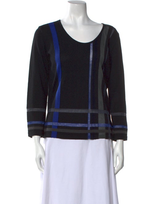 Armani Collezioni Printed Scoop Neck Sweater