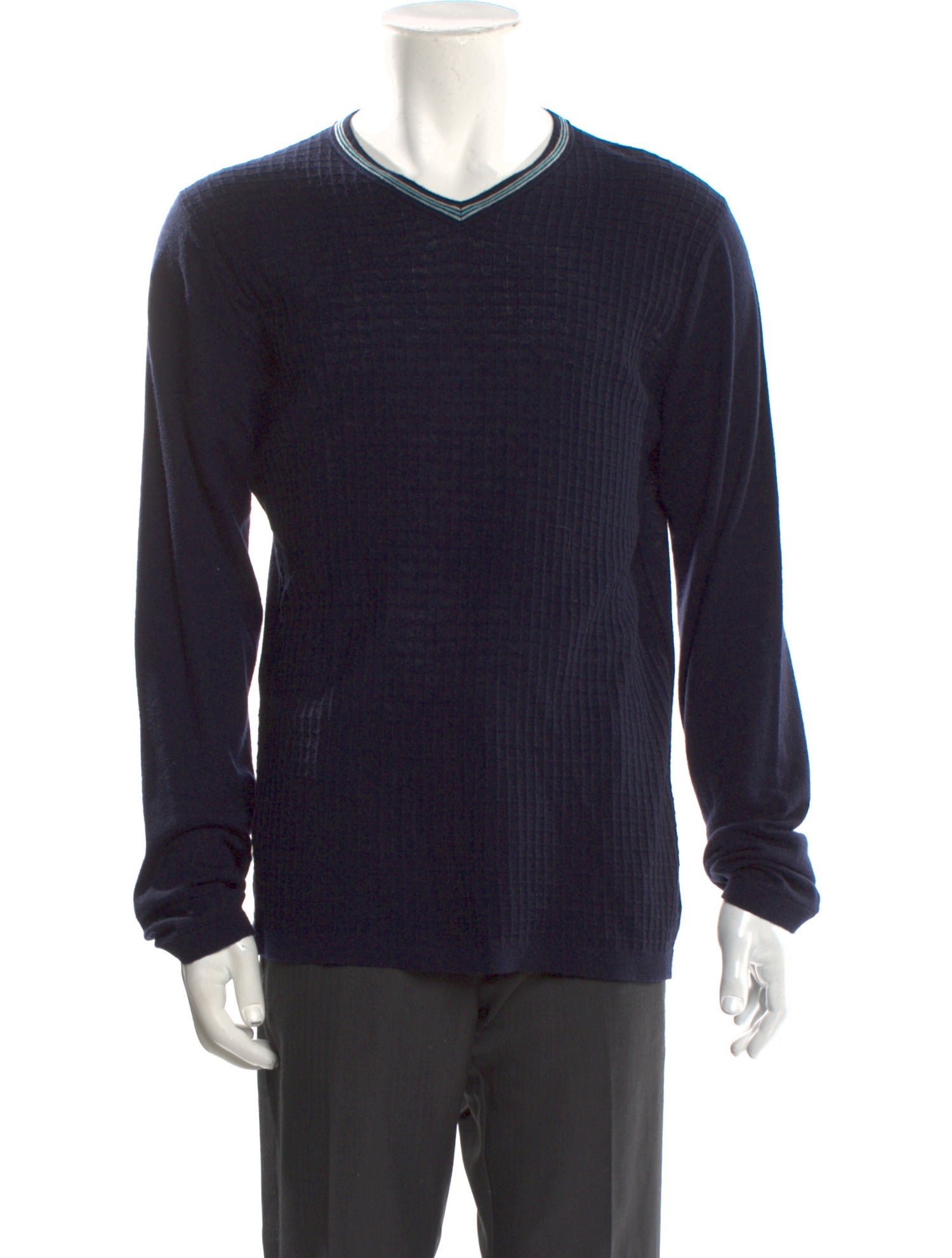 Armani Collezioni V-Neck Long Sleeve Pullover