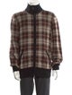 Armani Collezioni Plaid Print Turtleneck Cardigan