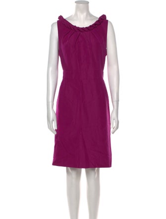Armani Collezioni Scoop Neck Knee-Length Dress