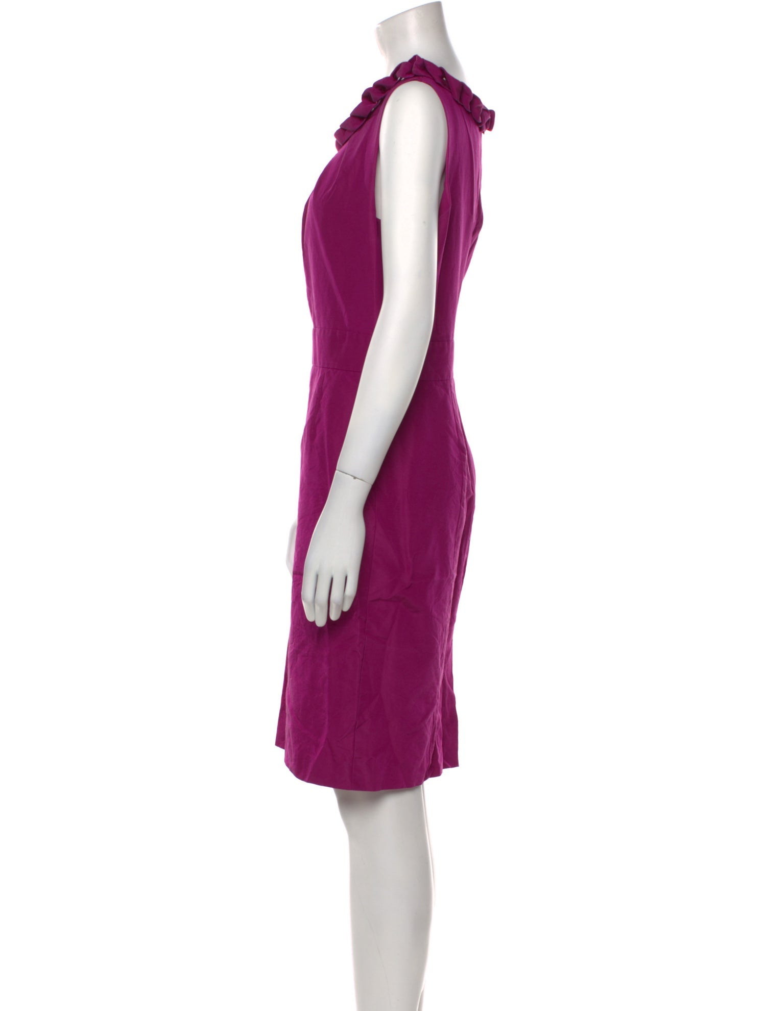Armani Collezioni Scoop Neck Knee-Length Dress
