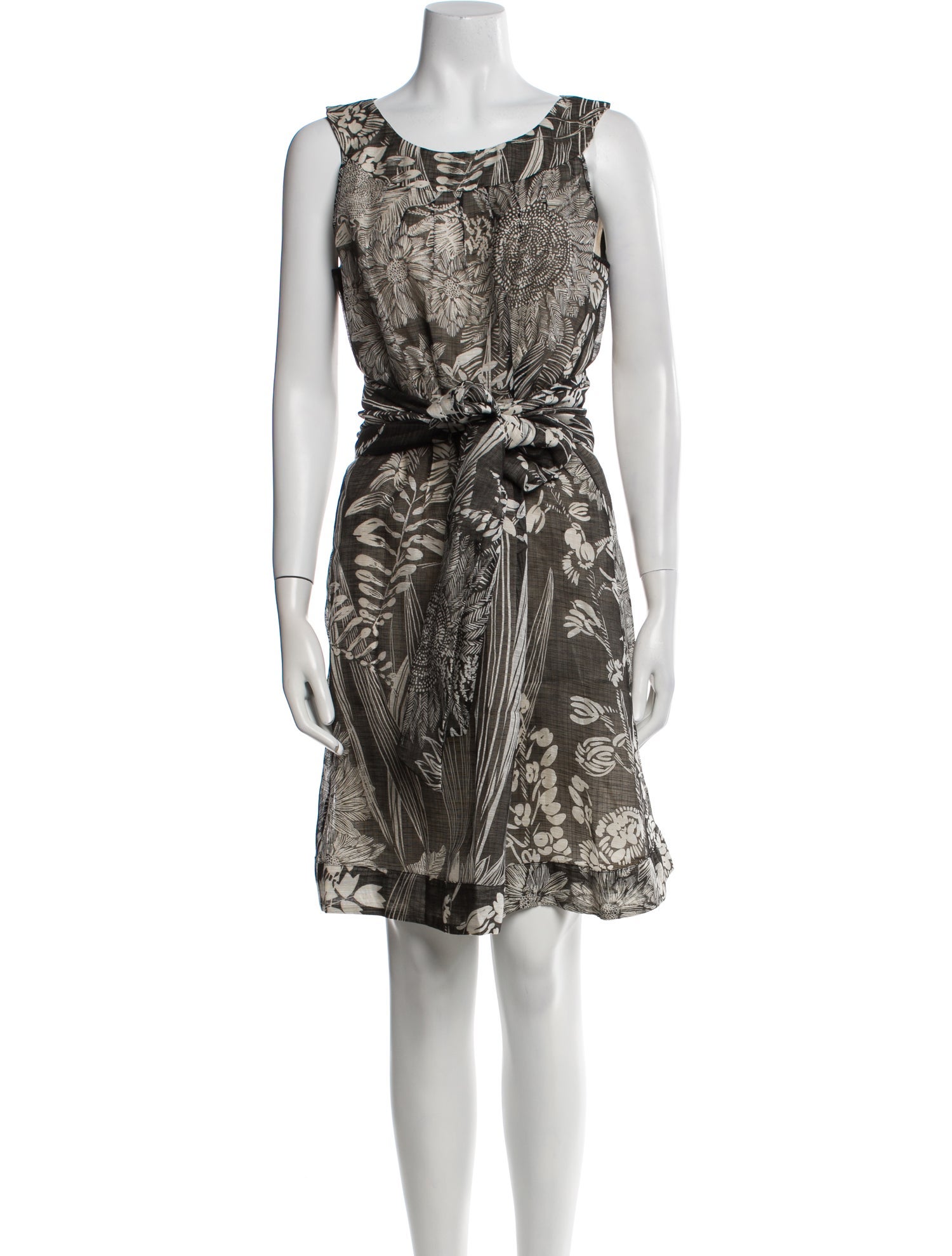 Armani Collezioni Linen Knee-Length Dress