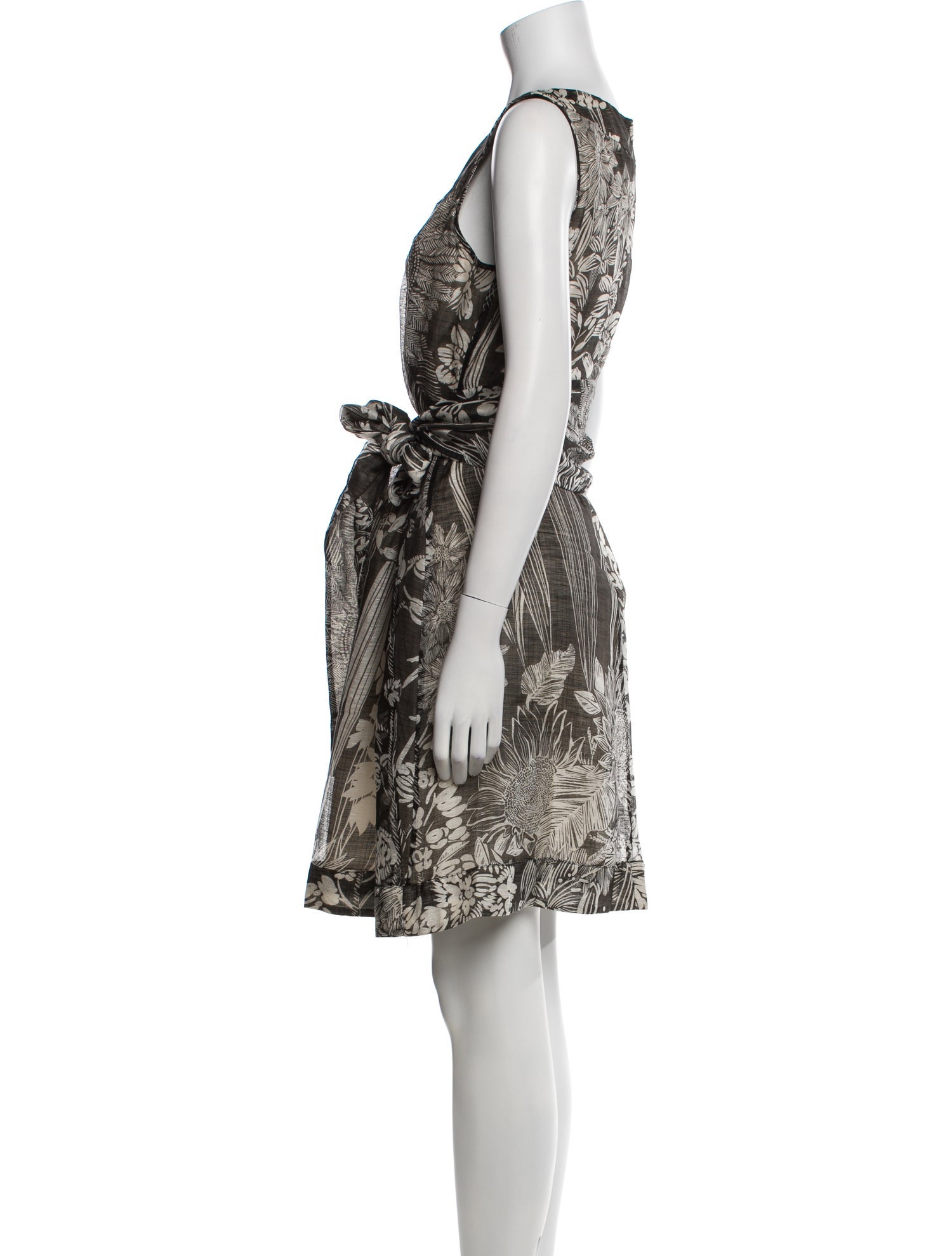 Armani Collezioni Linen Knee-Length Dress