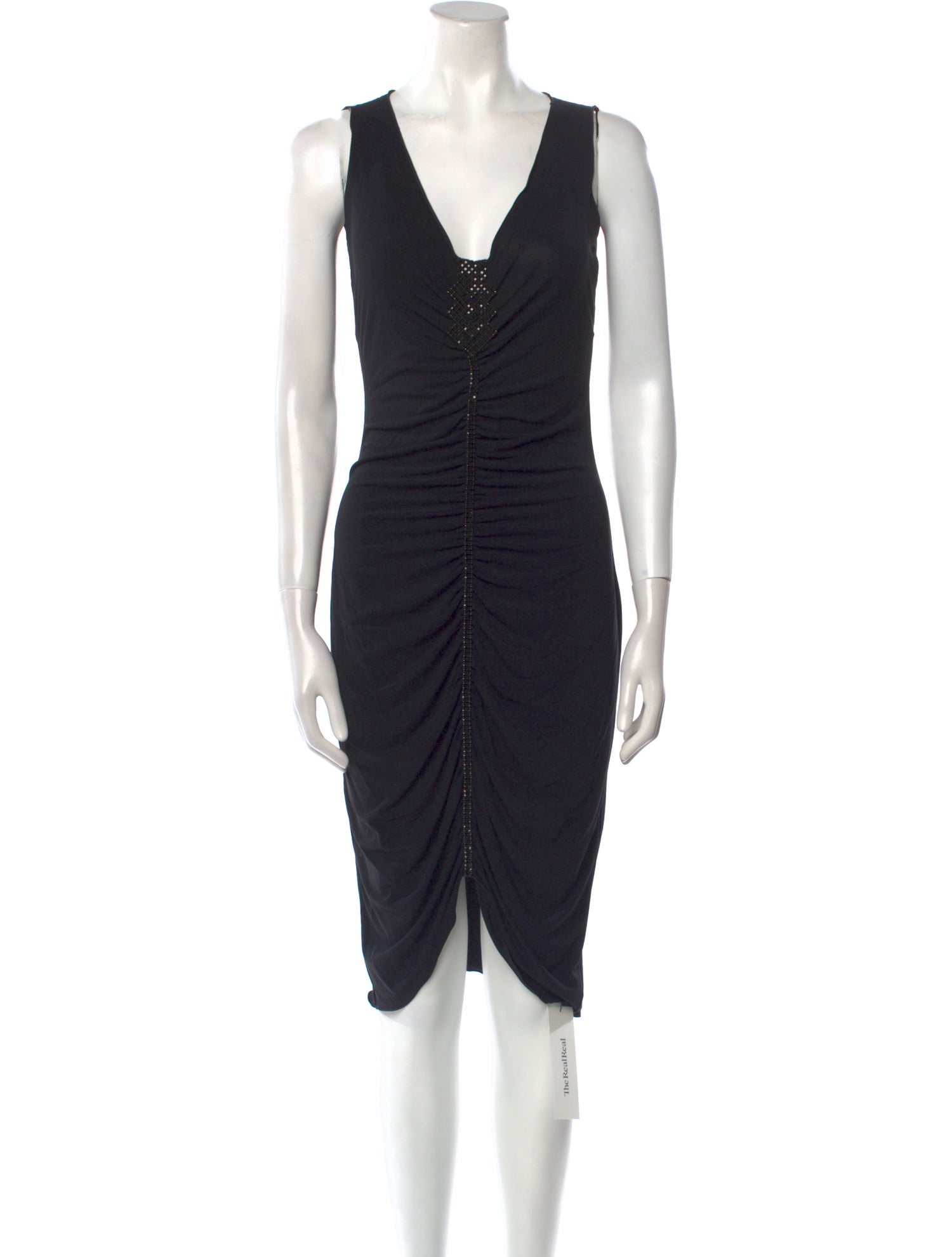 Armani Collezioni V-Neck Knee-Length Dress