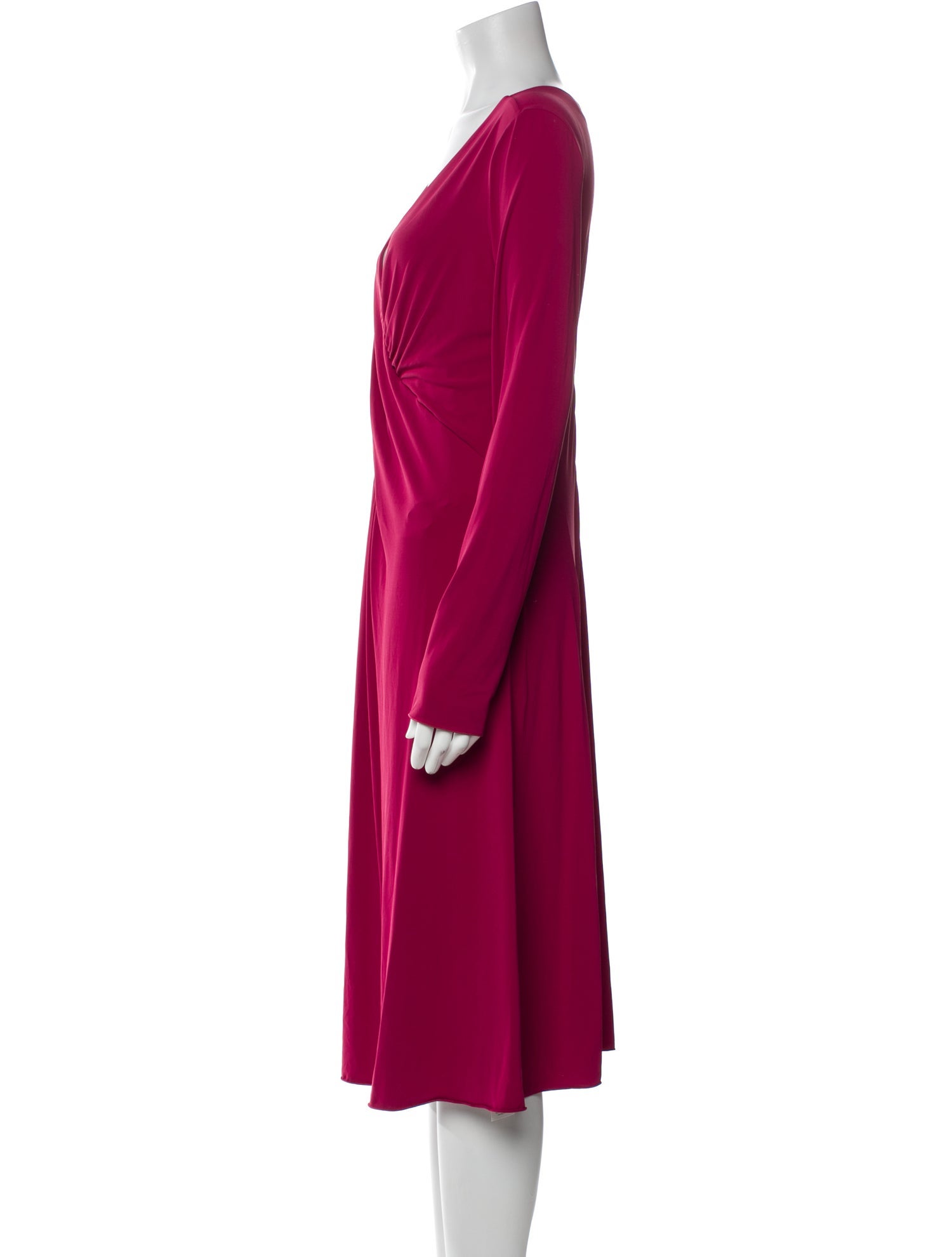 Armani Collezioni V-Neck Midi Length Dress