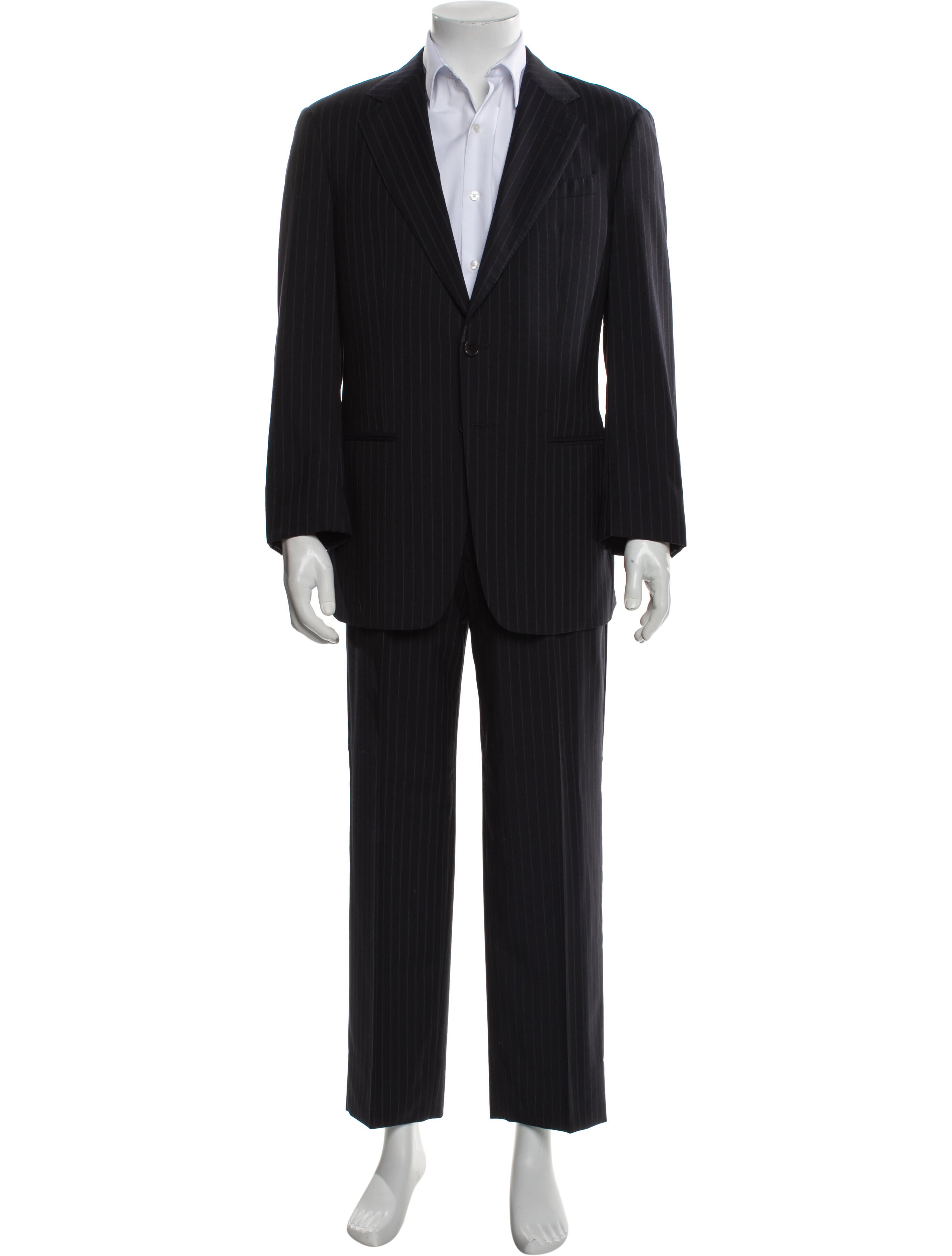 Armani Collezioni Wool Striped Two-Piece Suit