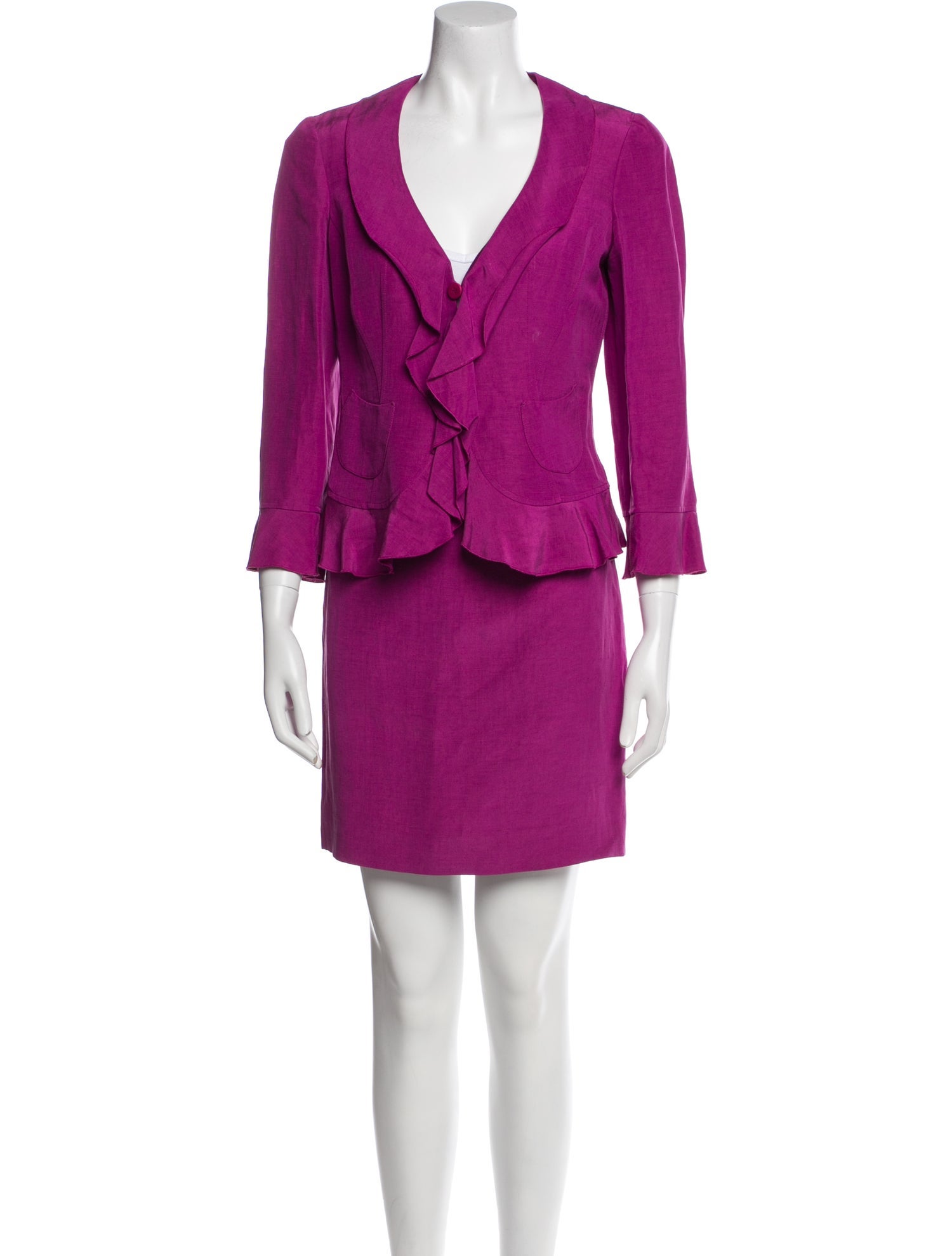 Armani Collezioni Linen Skirt Suit