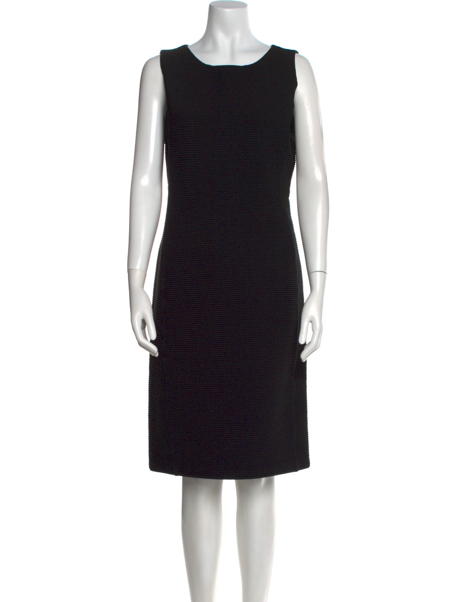 Armani Collezioni Bateau Neckline Knee-Length Dress