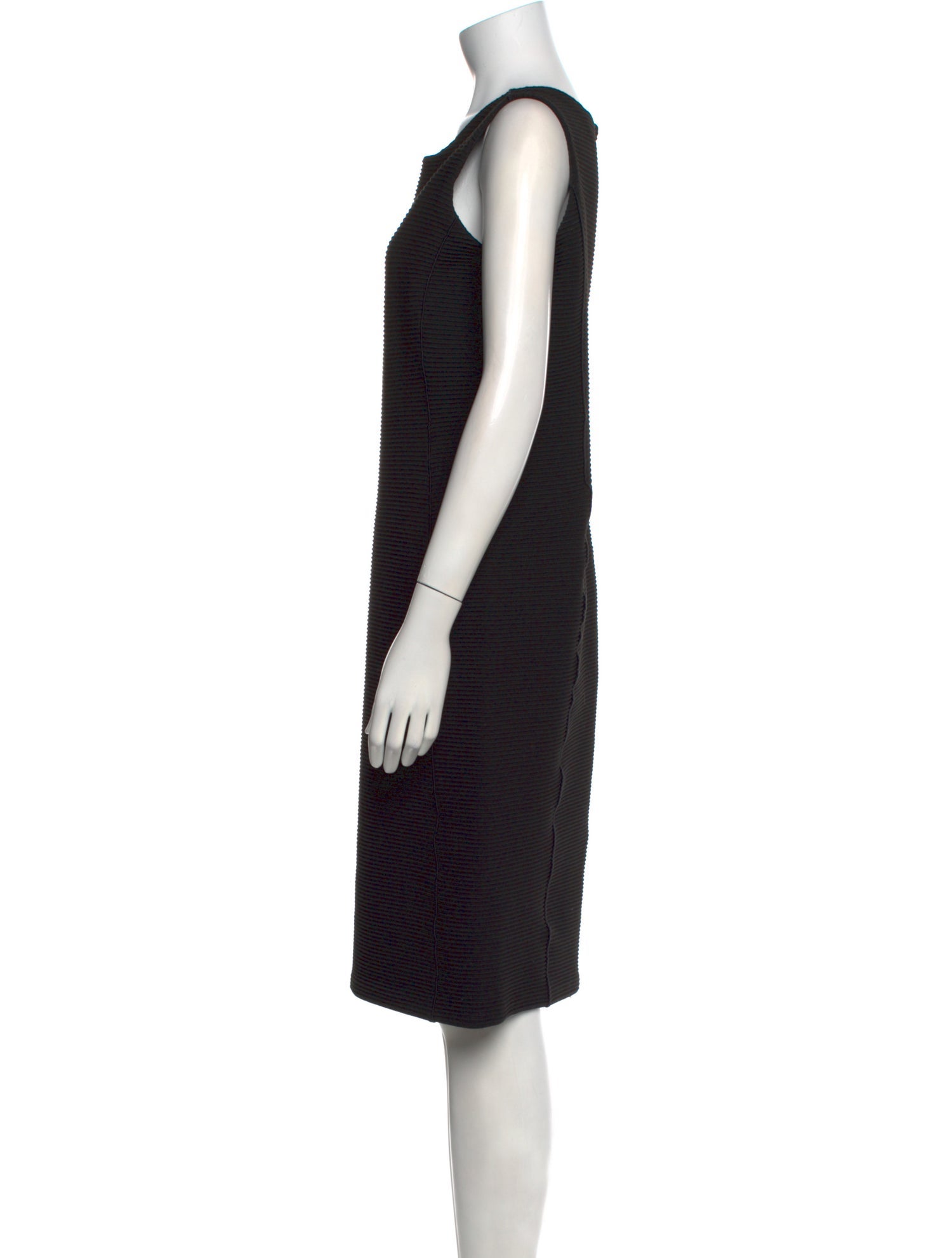 Armani Collezioni Bateau Neckline Knee-Length Dress
