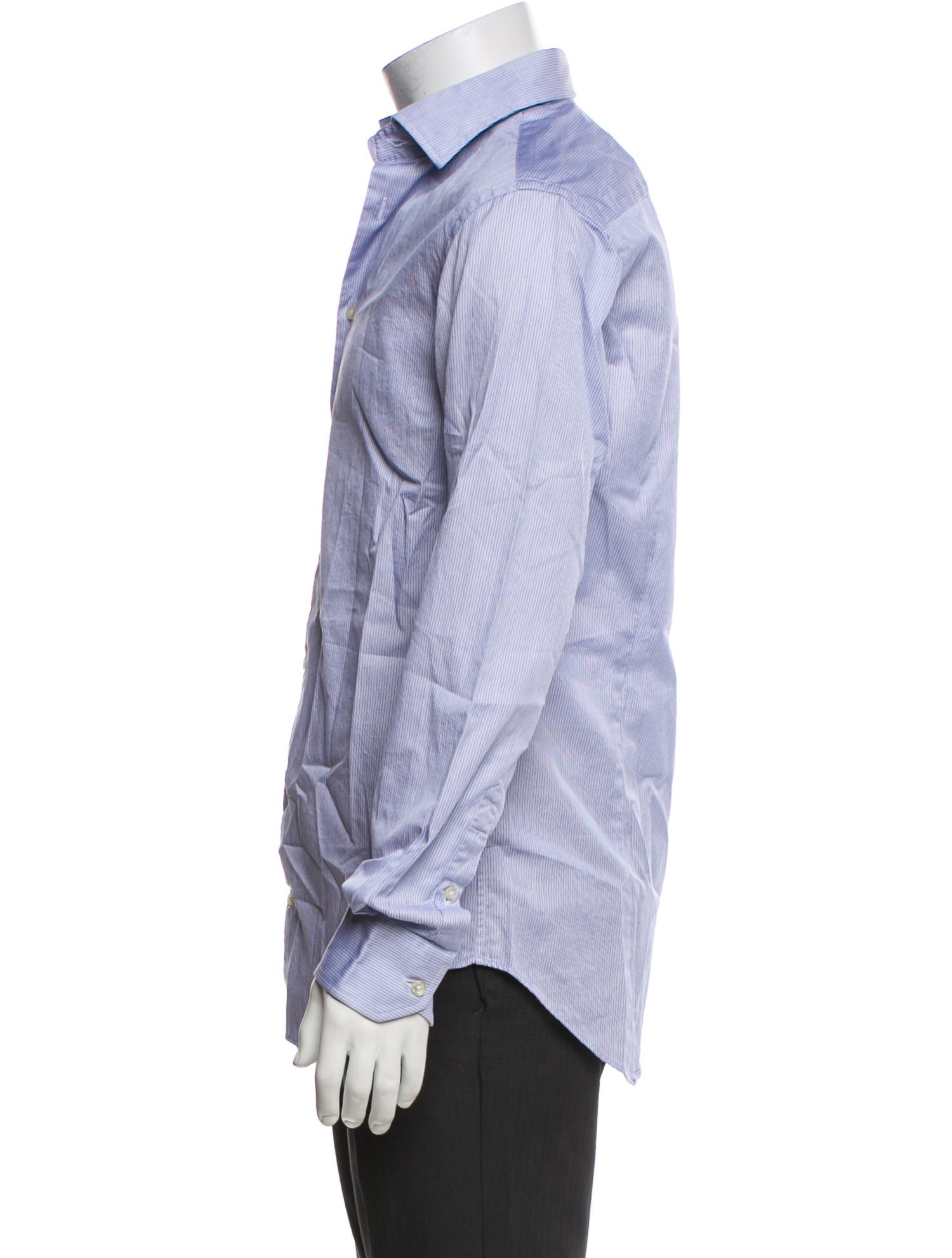 Armani Collezioni Striped Long Sleeve Dress Shirt