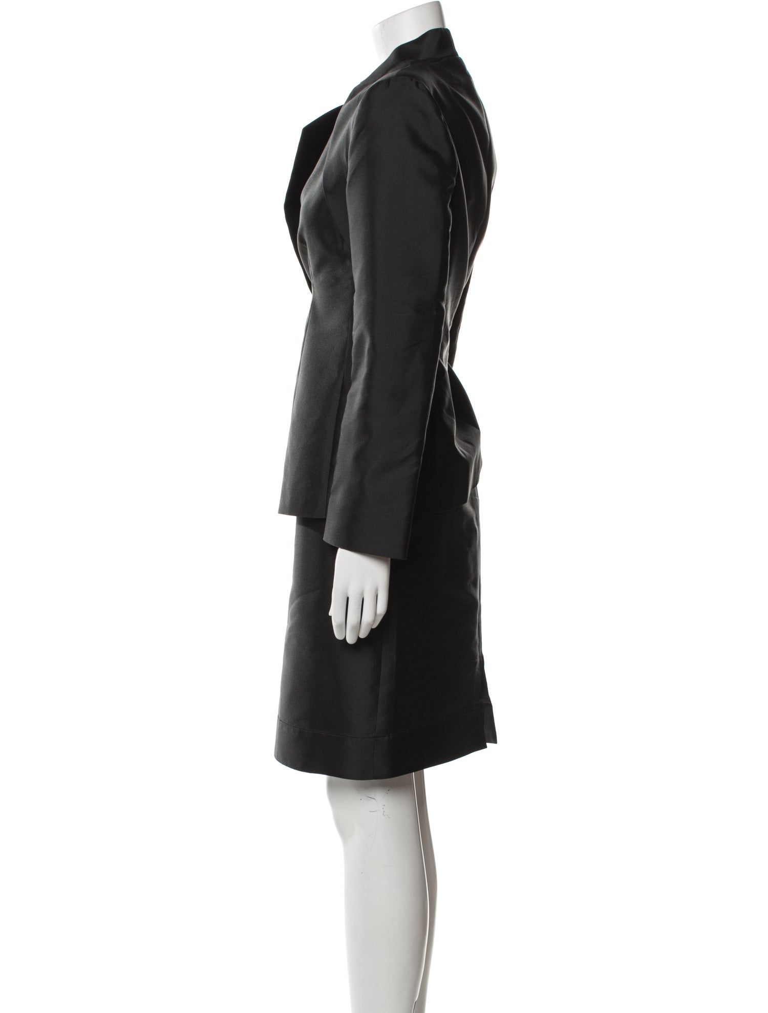 Armani Collezioni Pleated Accents Skirt Suit