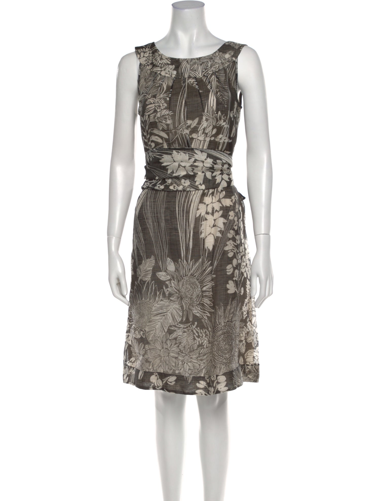 Armani Collezioni Printed Knee-Length Dress