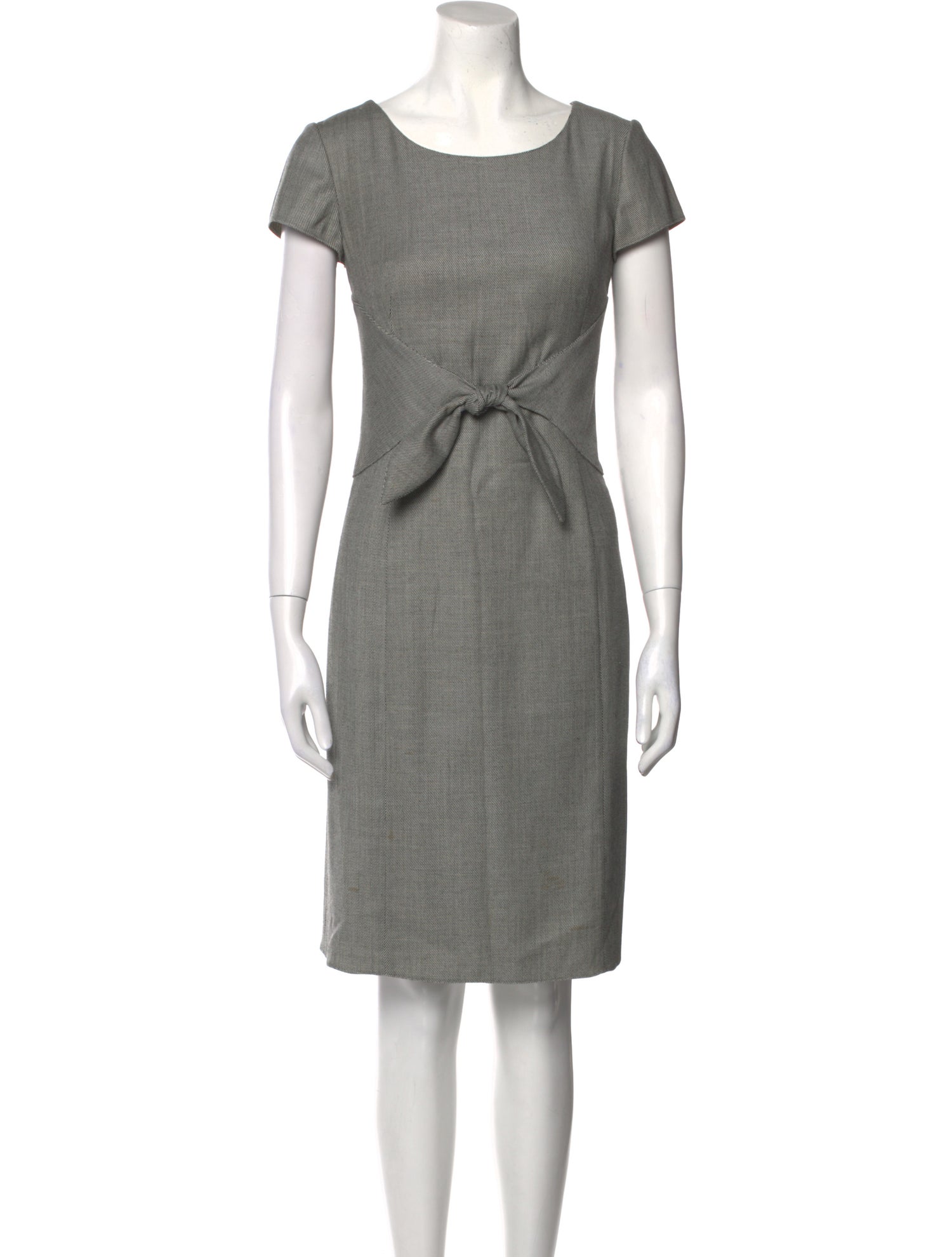 Armani Collezioni Virgin Wool Knee-Length Dress