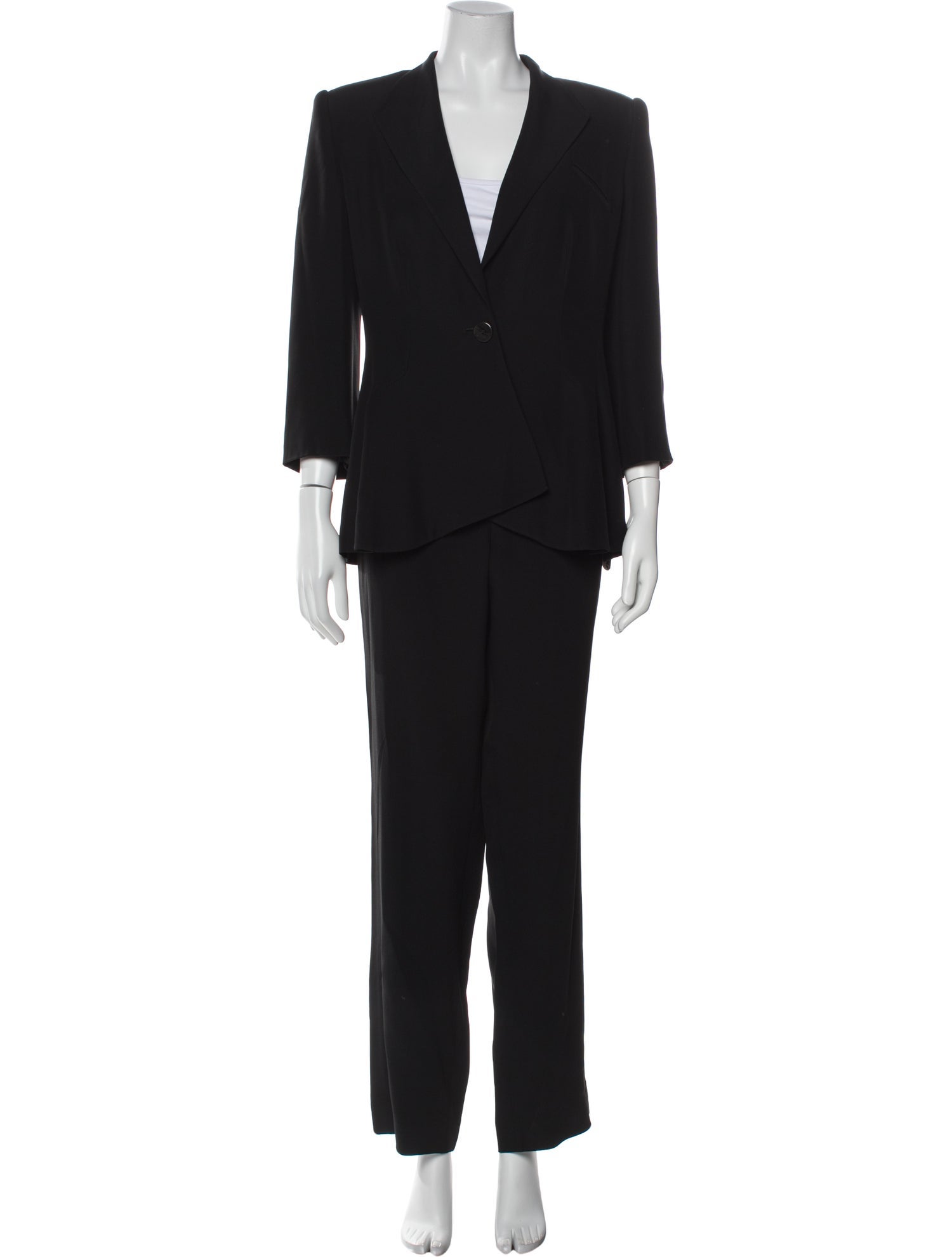 Armani Collezioni Ruffle Embellishment Pantsuit