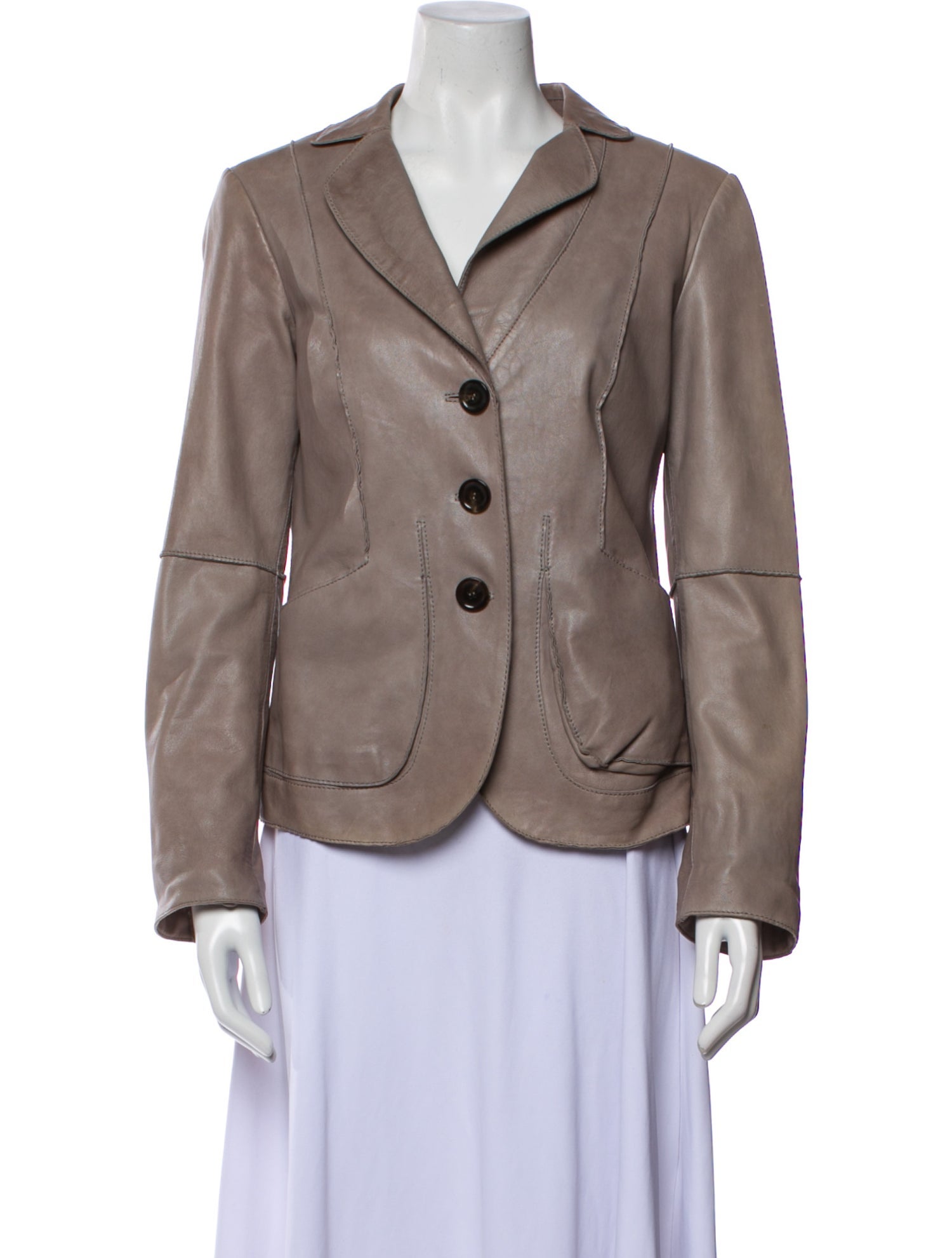 Armani Collezioni Leather Blazer