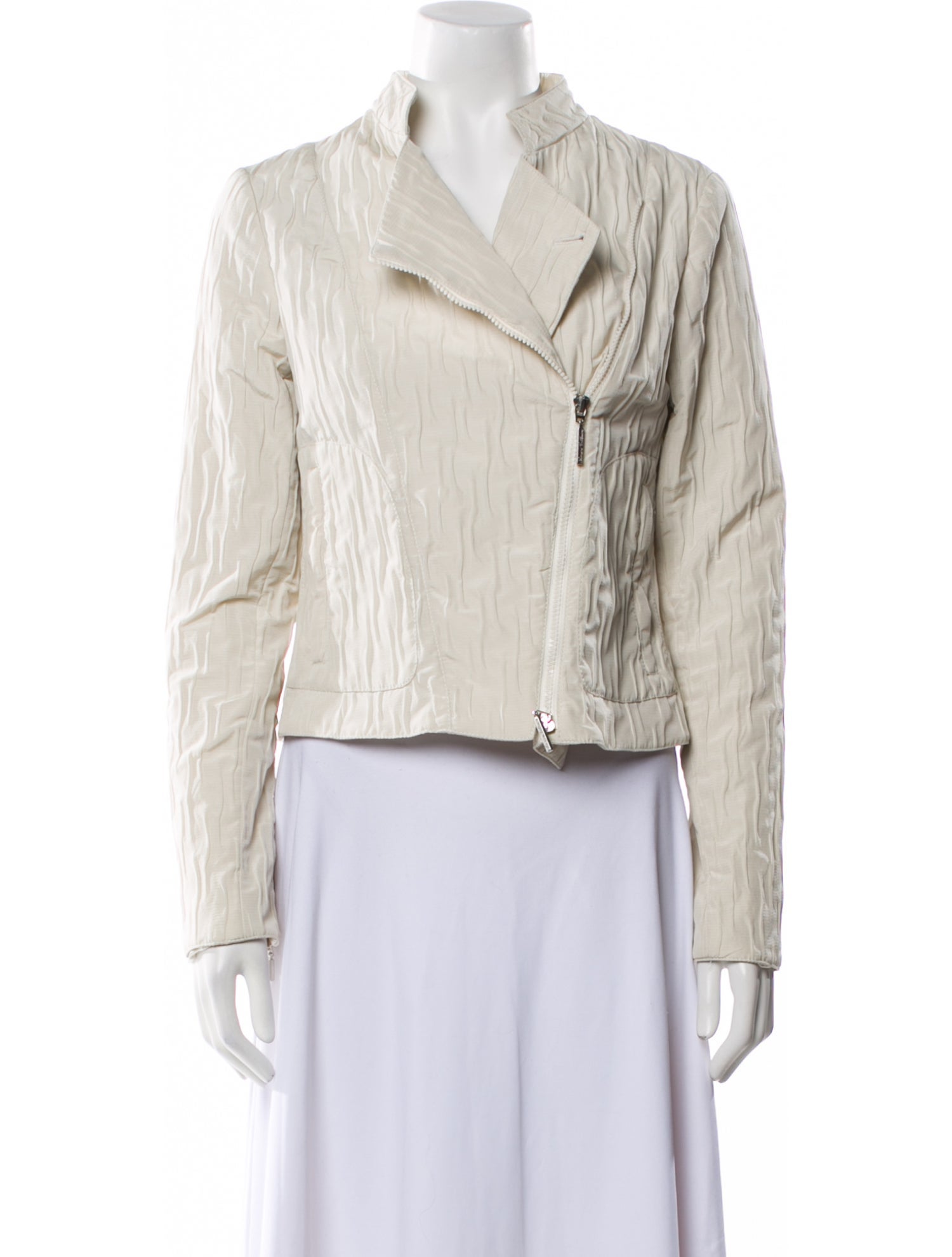 Armani Collezioni 2011 Striped Biker Jacket