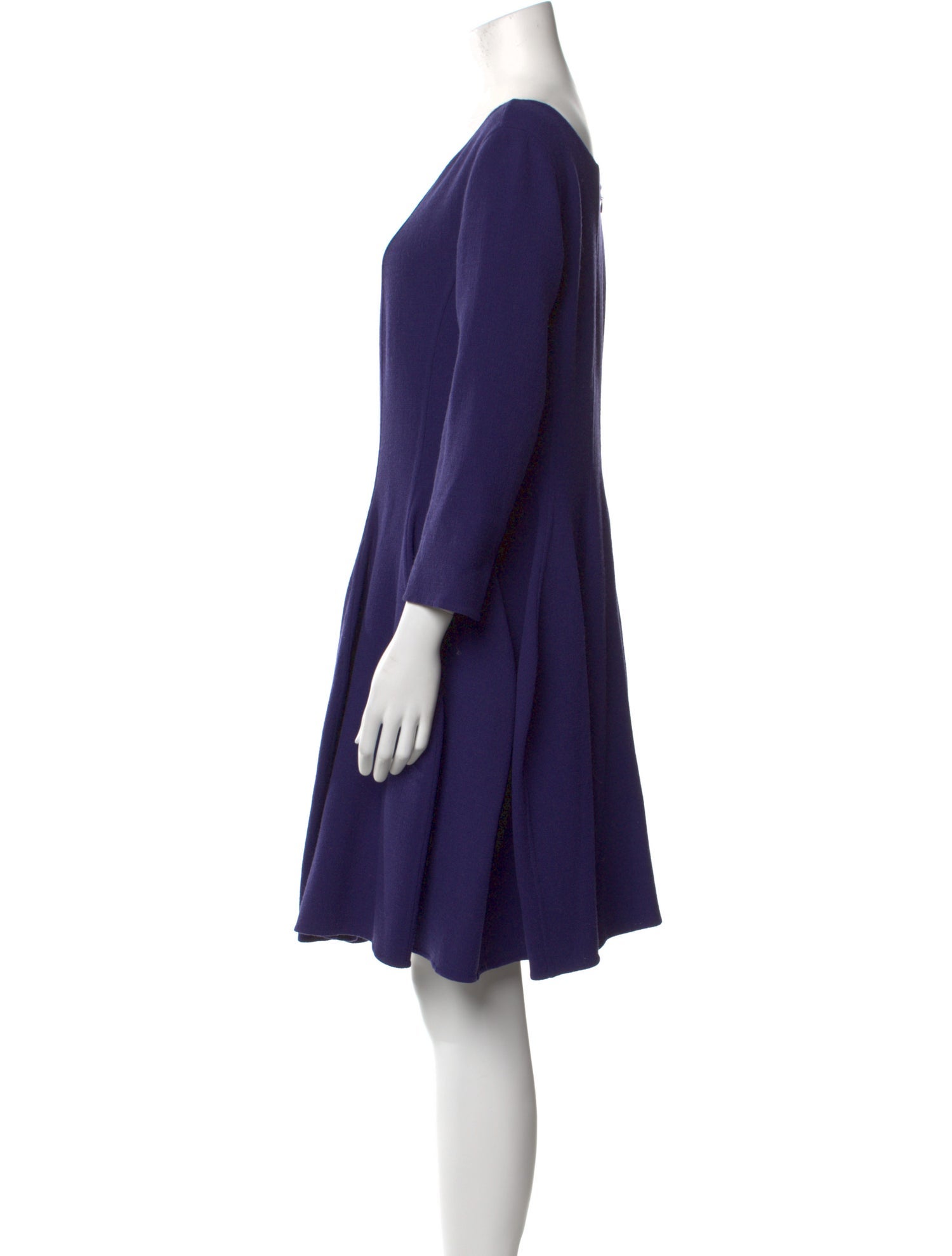 Armani Collezioni Wool Knee-Length Dress