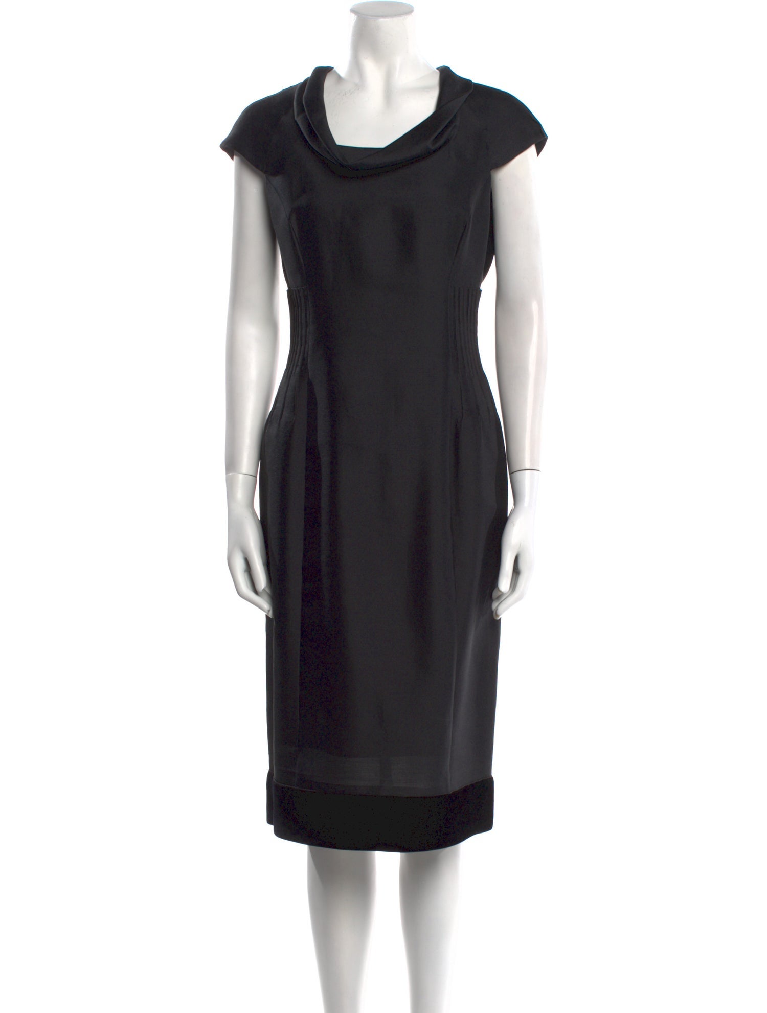 Armani Collezioni Cowl Neck Midi Length Dress