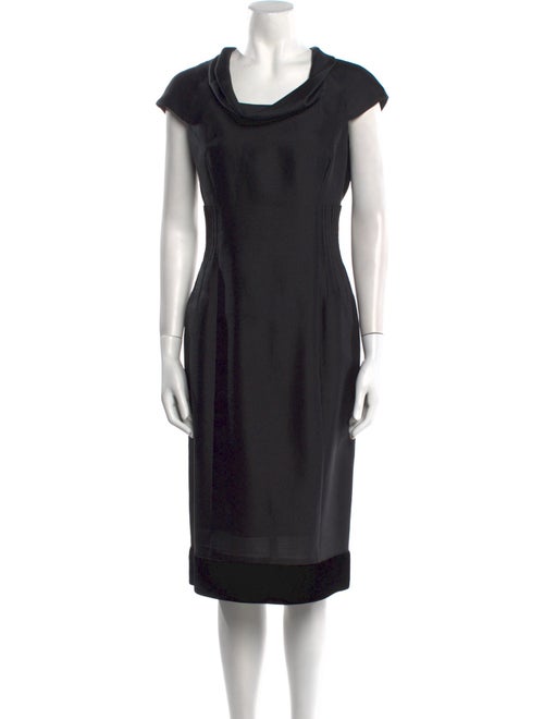 Armani Collezioni Cowl Neck Midi Length Dress