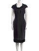 Armani Collezioni Cowl Neck Midi Length Dress