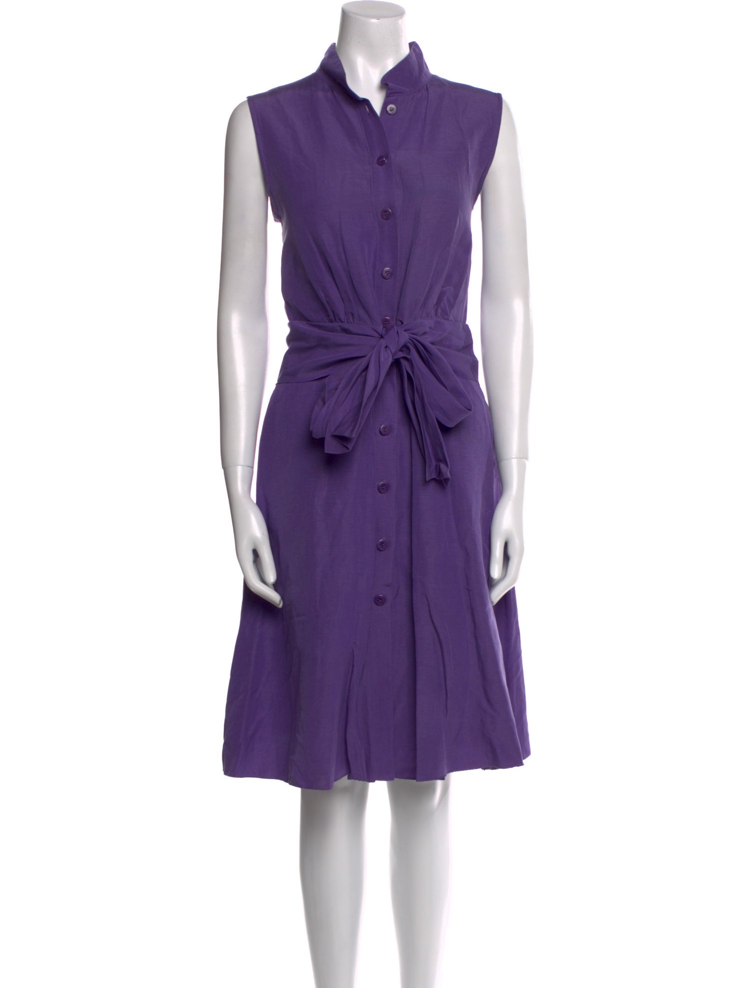 Armani Collezioni Linen Knee-Length Dress