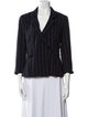 Armani Collezioni Virgin Wool Striped Blazer
