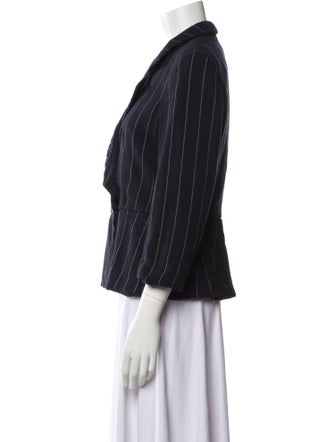 Armani Collezioni Virgin Wool Striped Blazer