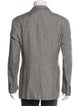 Armani Collezioni Linen Houndstooth Print Blazer