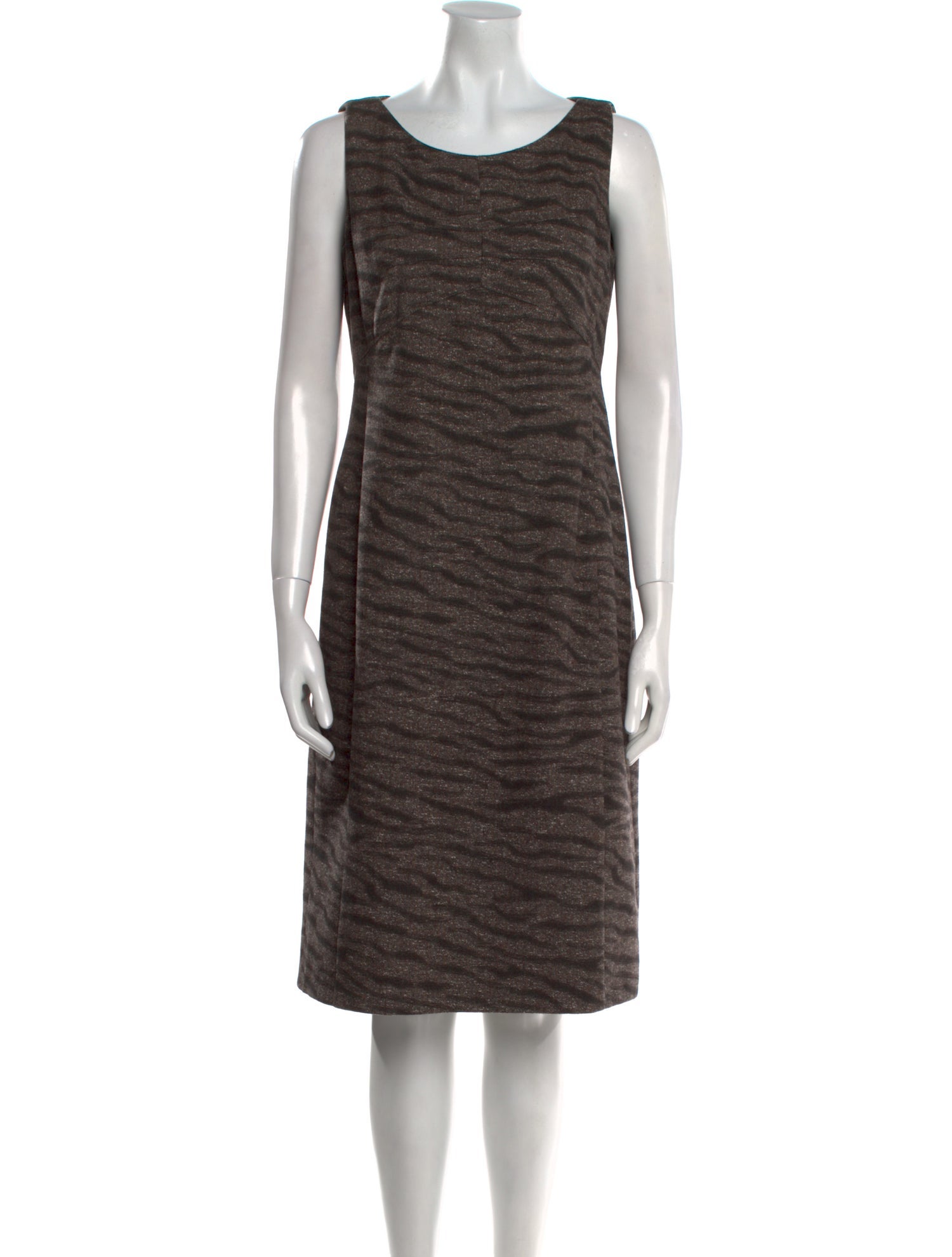 Armani Collezioni Virgin Wool Knee-Length Dress