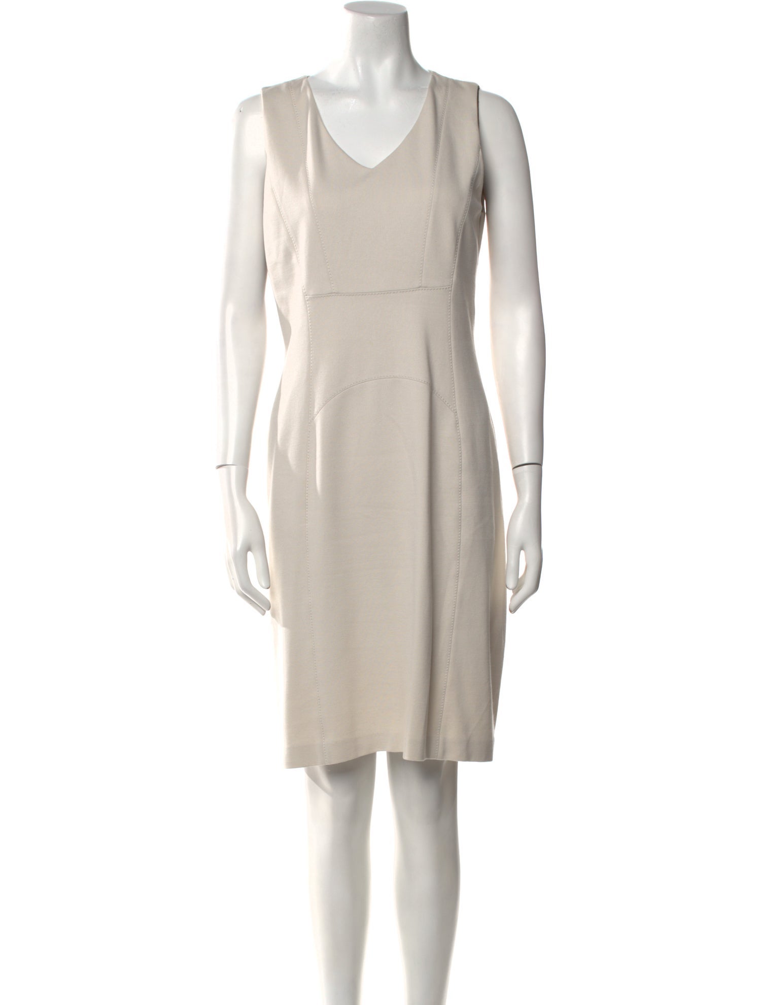 Armani Collezioni V-Neck Knee-Length Dress